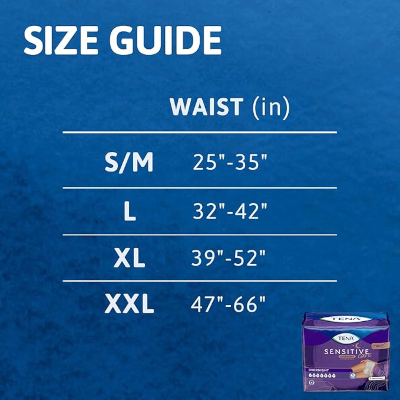 TENA Sensitive Care Overnight Incontinence Underwear for Women, Large, 64 Count (New Sizing)