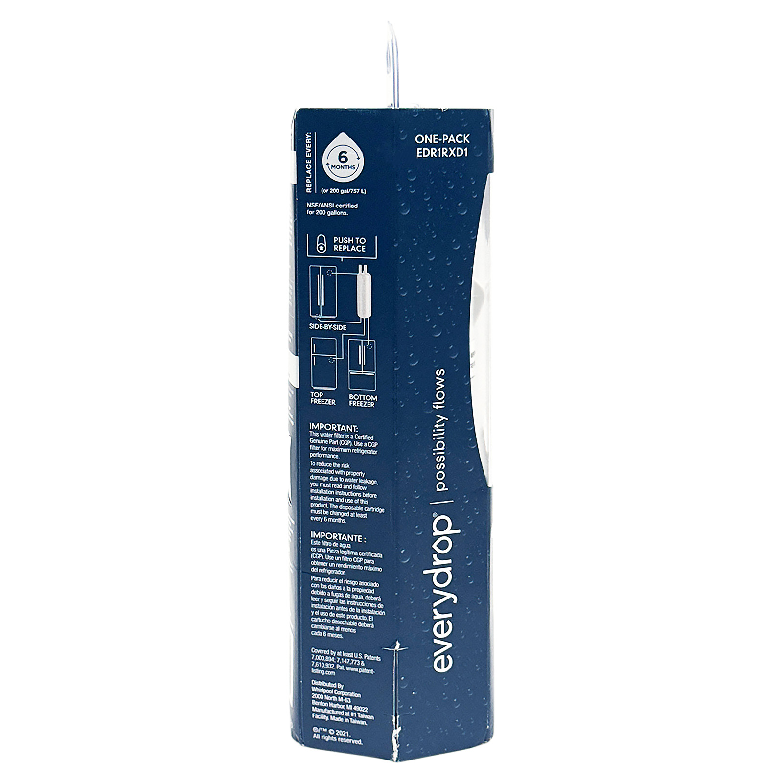 Whirlpool - EveryDrop 1 Ice and Water Filter - White