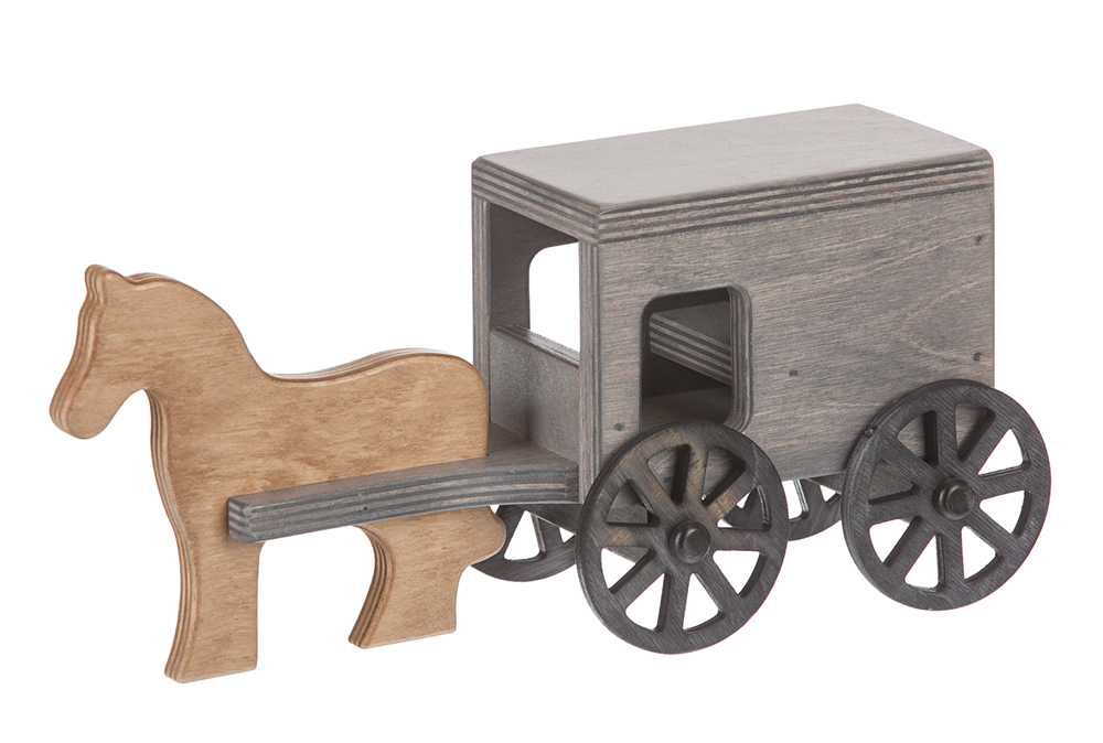 American Made Wooden Toy Horse & Buggy - Several Color Options