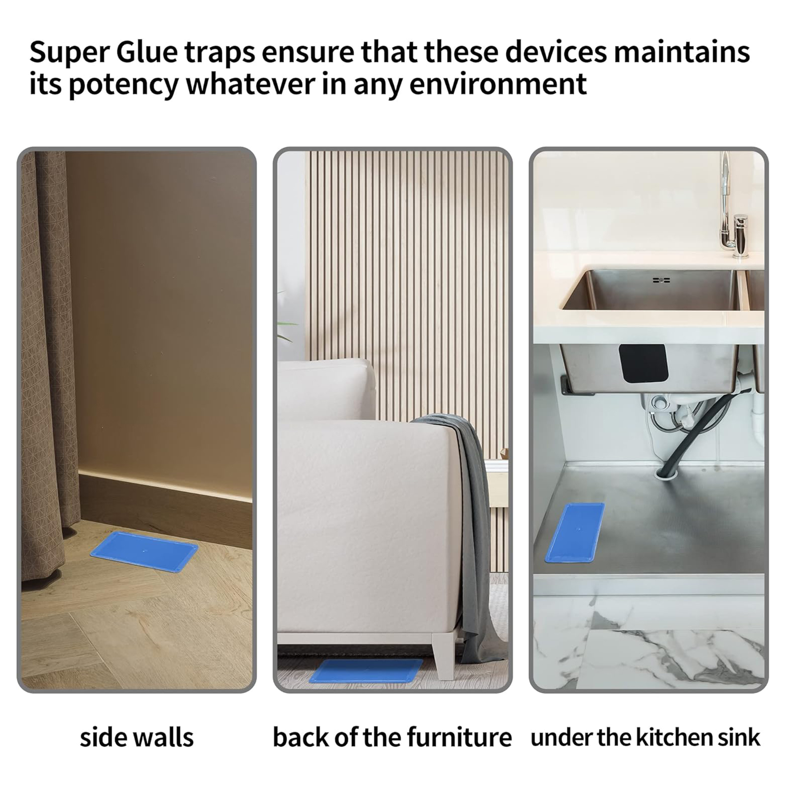 LULUCATCH Super Glue Traps 20 Pack for Mice & Snakes, Larger, Heavier Sticky Traps with Non-Toxic Glue. Sticky Mouse Traps Indoor, Easy to Set, Pet Safe Pest Control