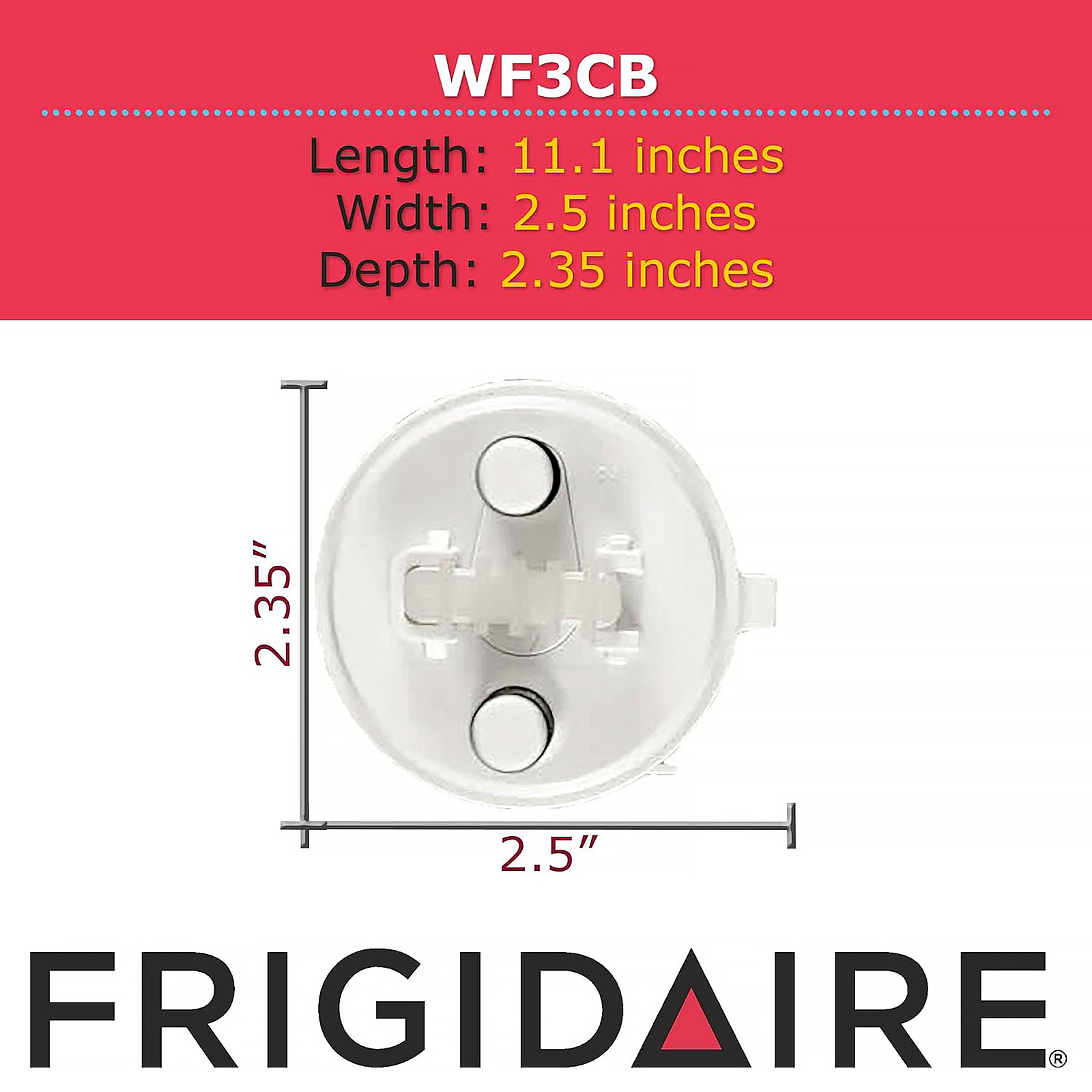 Frigidaire WF3CB Puresource3 Refrigerator Water Filter, White, 1 Count (Pack of 1)