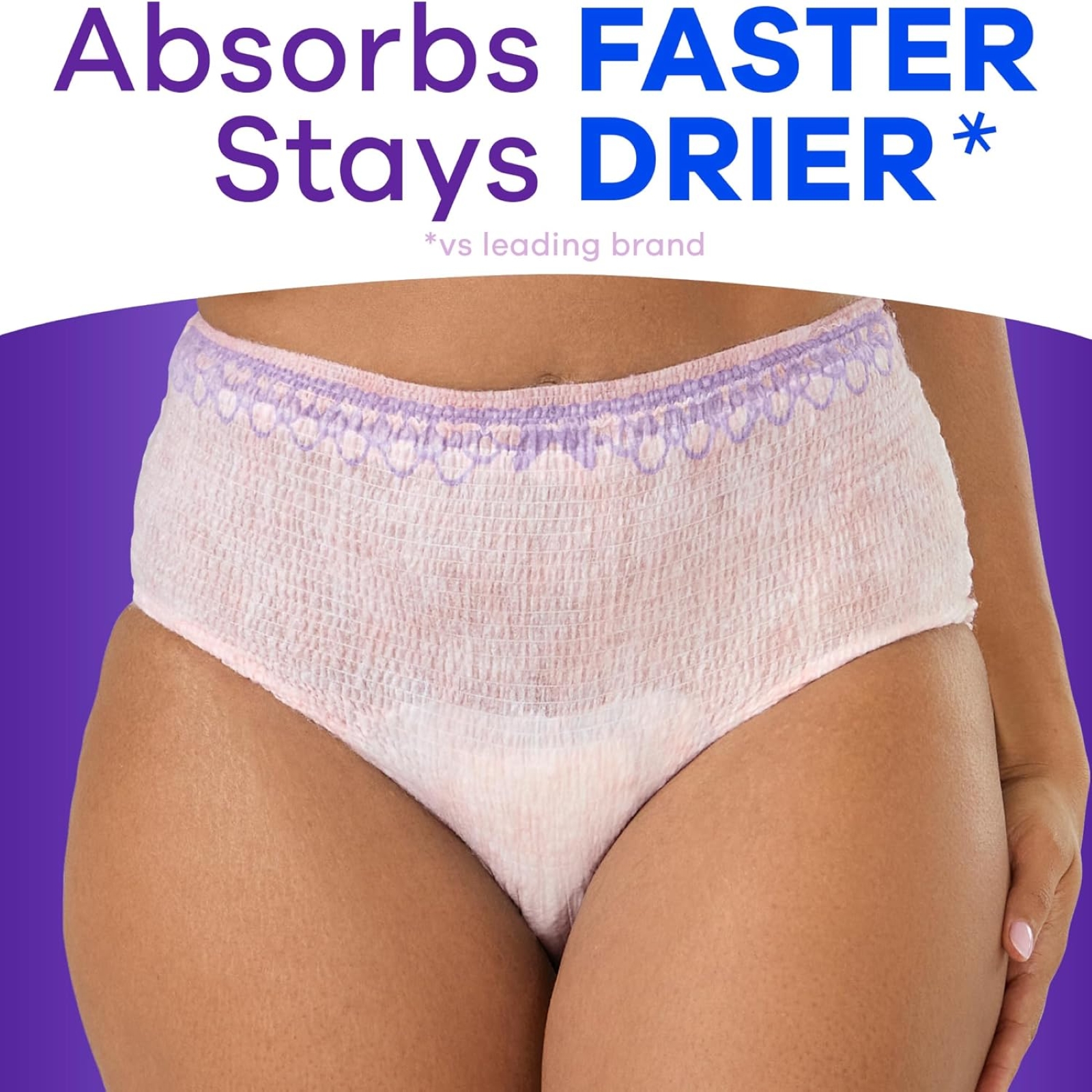 Always Discreet Adult Incontinence Underwear for Women and Postpartum Underwear, L, Up to 100% Bladder Leak Protection, 76 Count (Packaging May Vary)