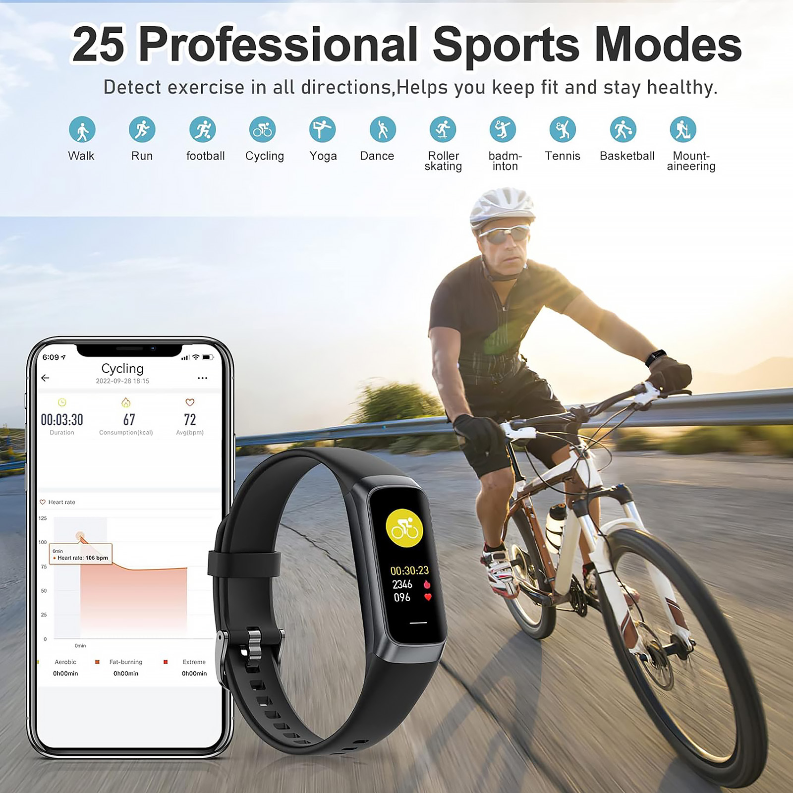 Fitness Tracker with 24/7 Heart Rate, Blood Oxygen Blood Pressure Sleep Monitor, Activity Trackers 5 ATM Waterproof,Step Calorie Counter Pedometer Health Smart Watch for Women Men