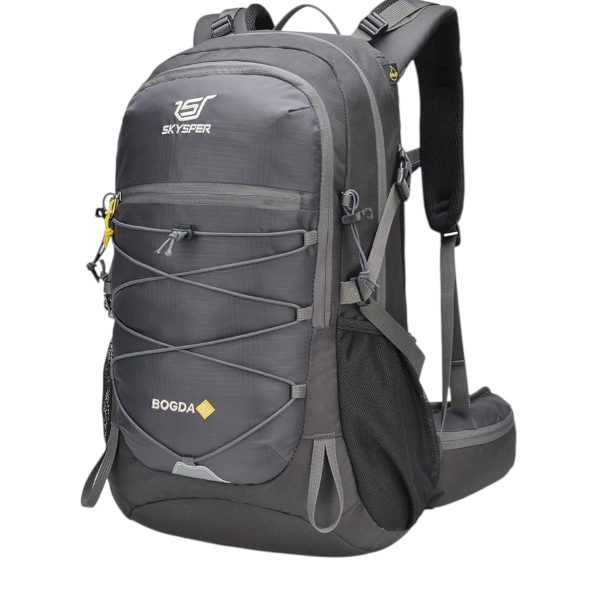 SKYSPER Hiking Backpack for Men Women, 35L Travel Backpack Waterproof Camping Backpack Outdoor Lightweight Daypack- Dark Grey