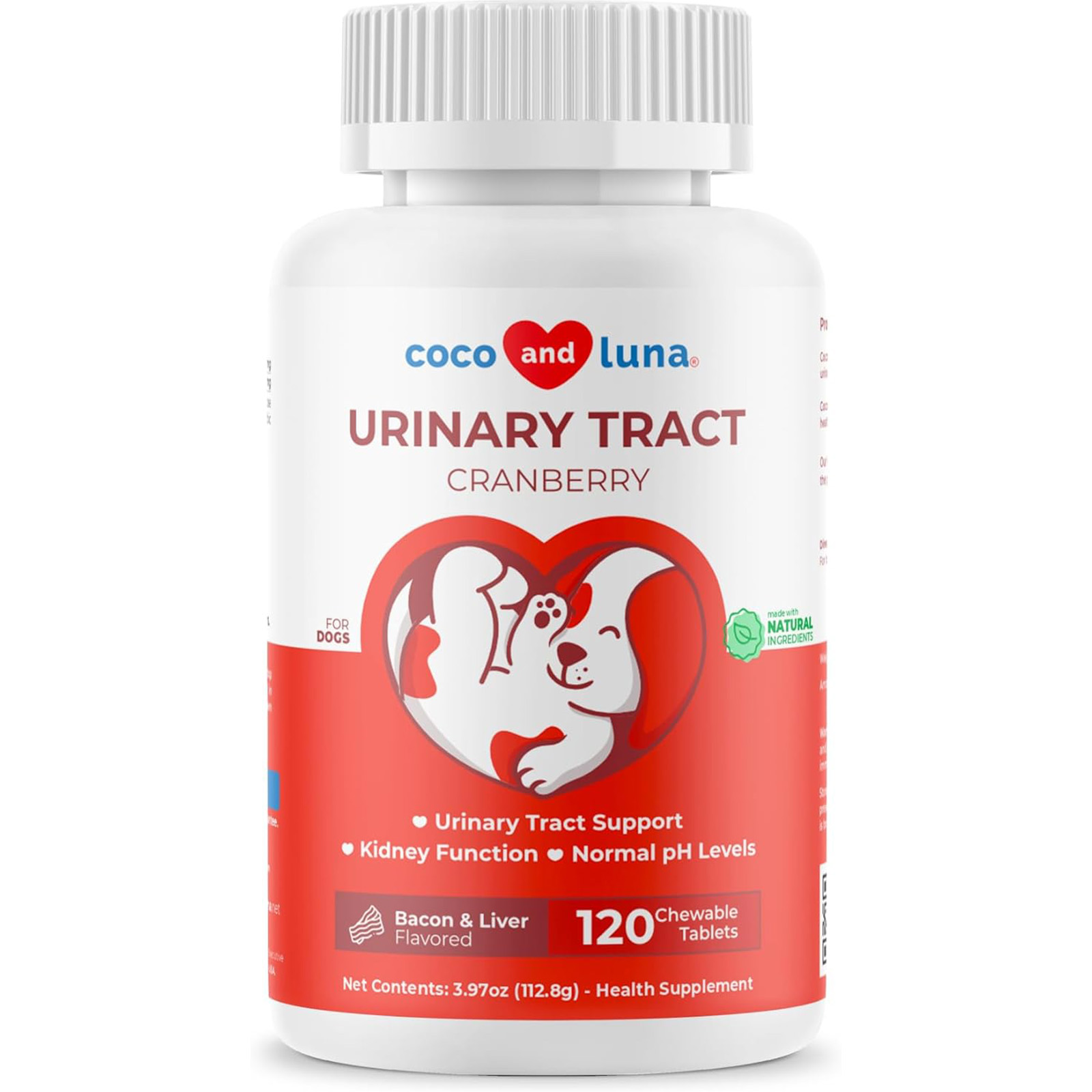 Cranberry for Dogs - Urinary Tract Support, Incontinence Support 120 ct "READ"