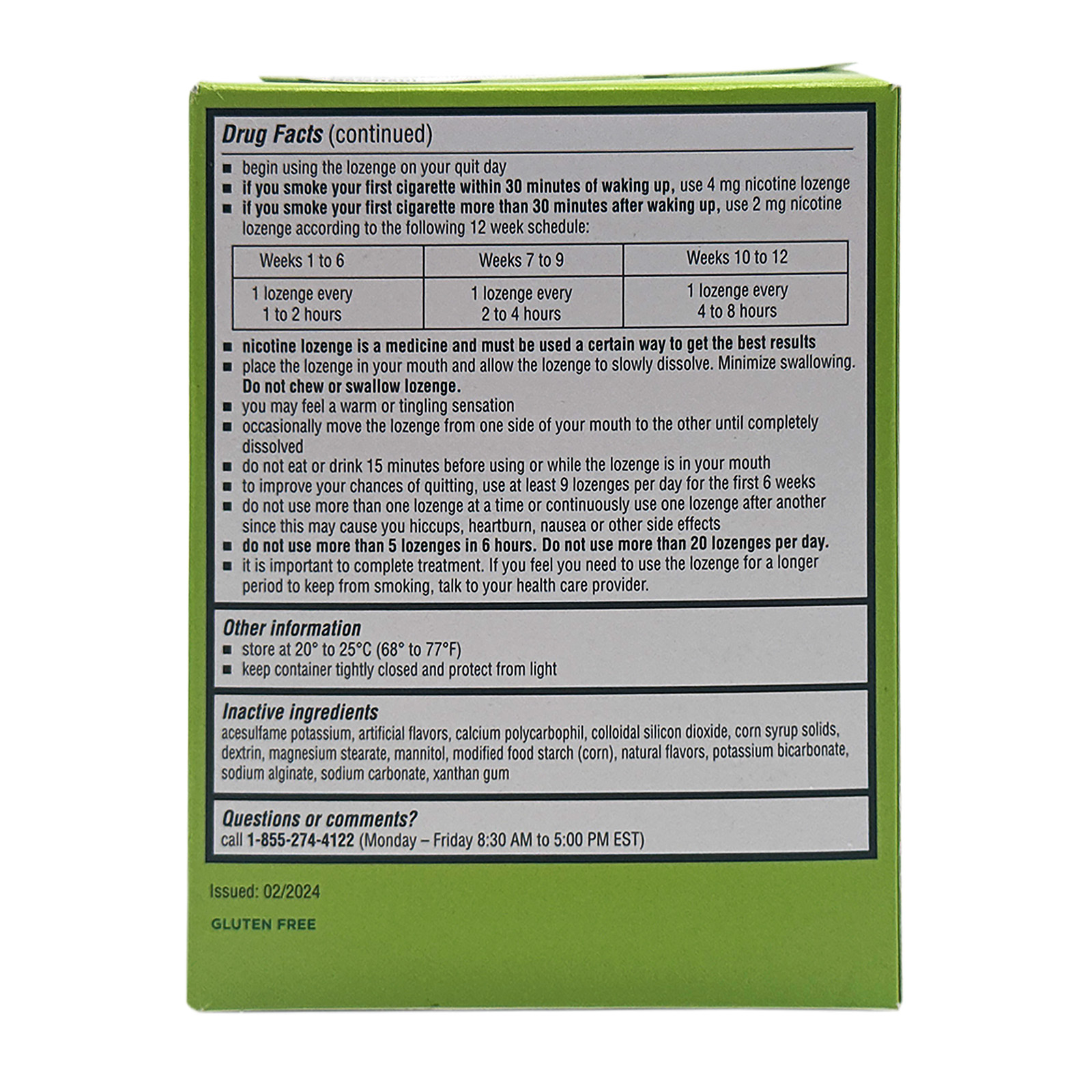 Amazon Basic Care Mini Nicotine Polacrilex Lozenge, 2 Mg (Nicotine), Mint Flavor, 135 Count