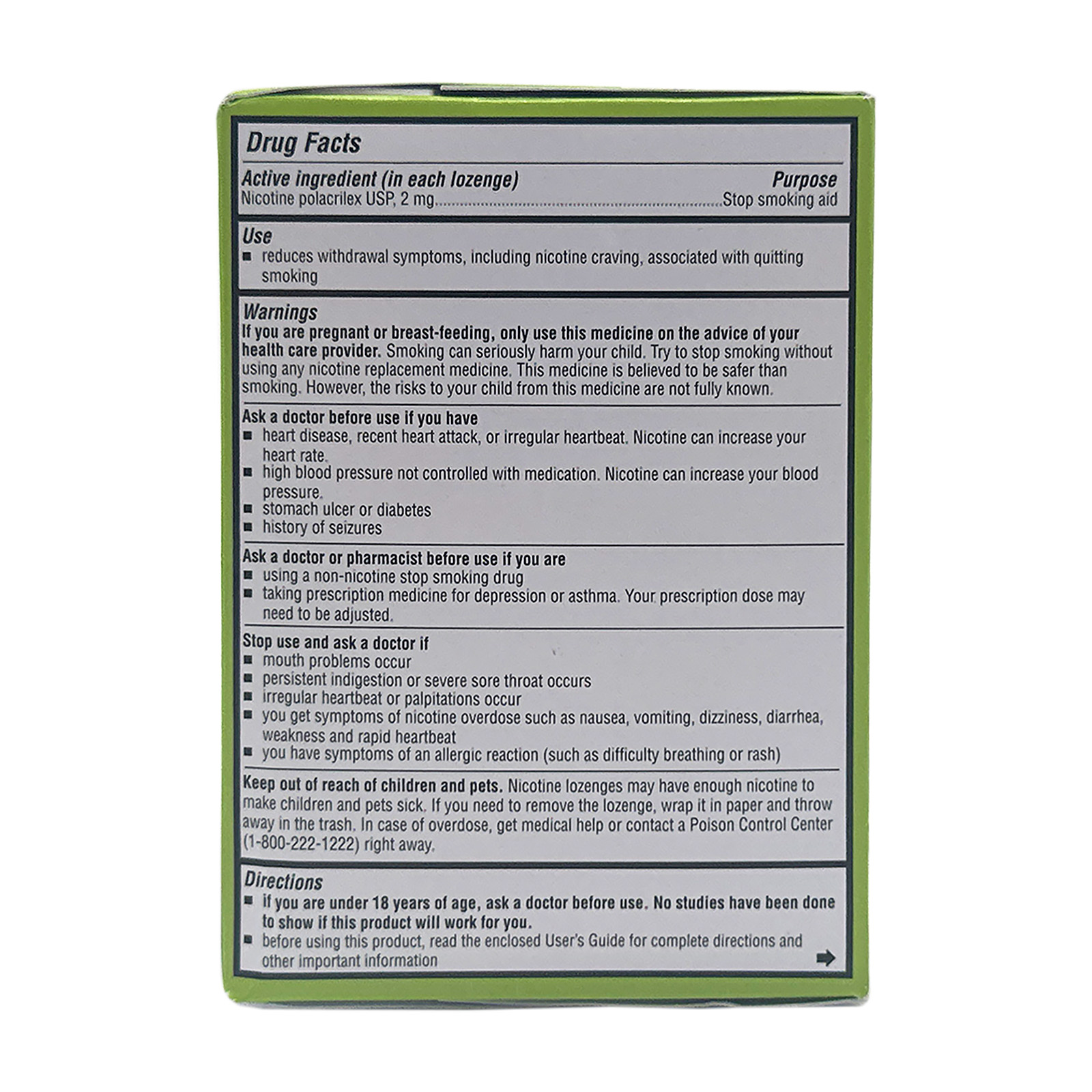 Amazon Basic Care Mini Nicotine Polacrilex Lozenge, 2 Mg (Nicotine), Mint Flavor, 135 Count