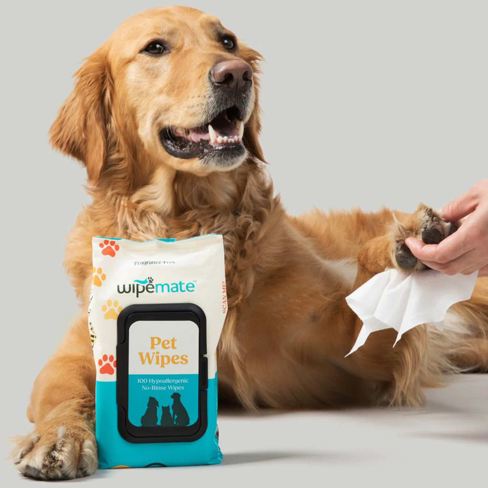 Wipemate Gentle Hypoallergenic Pet Grooming Wipes 400 Ct Unscented (Small/Med Size Pets)