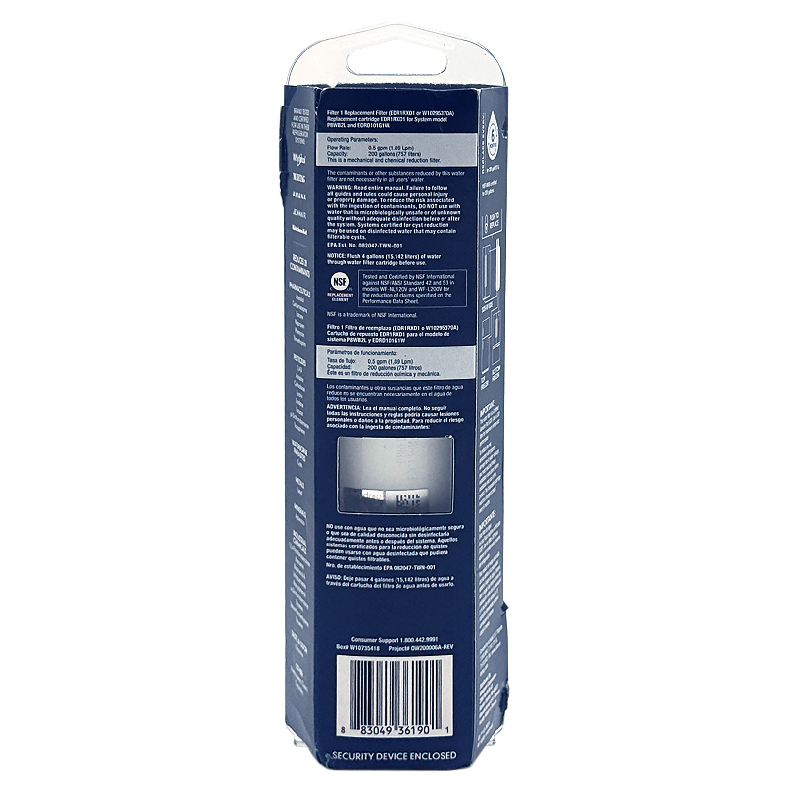 Whirlpool - EveryDrop 1 Ice and Water Filter - White