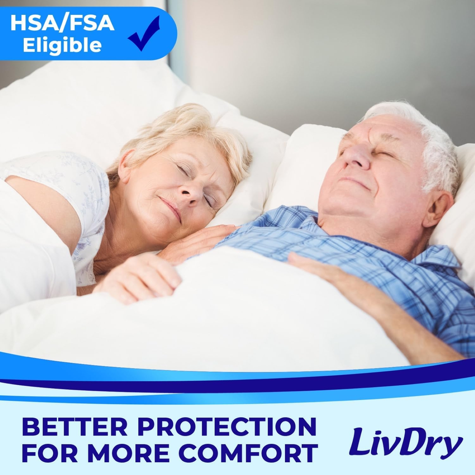 LivDry Overnight Adult Diapers for Women and Men, Max Protection Incontinence Underwear (Small, 18-Pack)