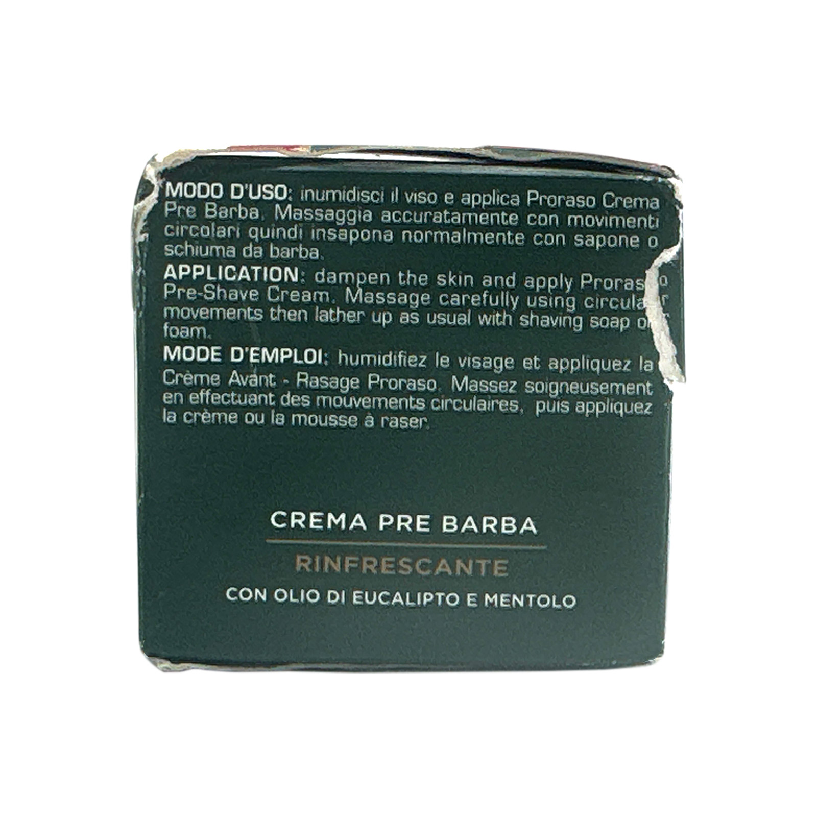 Proraso Pre-Shave Conditioning Cream for Men, Refreshing and Toning with Menthol and Eucalyptus Oil, 3.6 oz