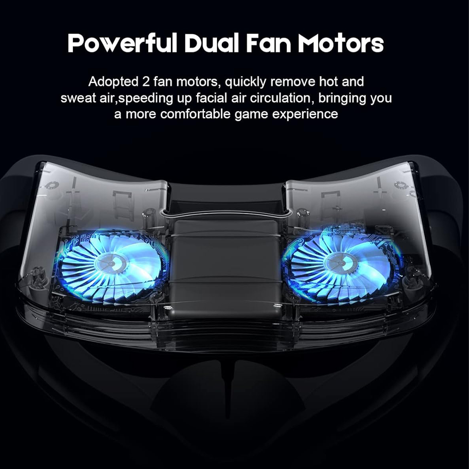 BinBok VR Fan for Oculus Quest 2, Fitness Facial Interface Foam with Silicone Face Pad, Anti-fogging Cooling Air Circulation, Compatible with VR Accessories