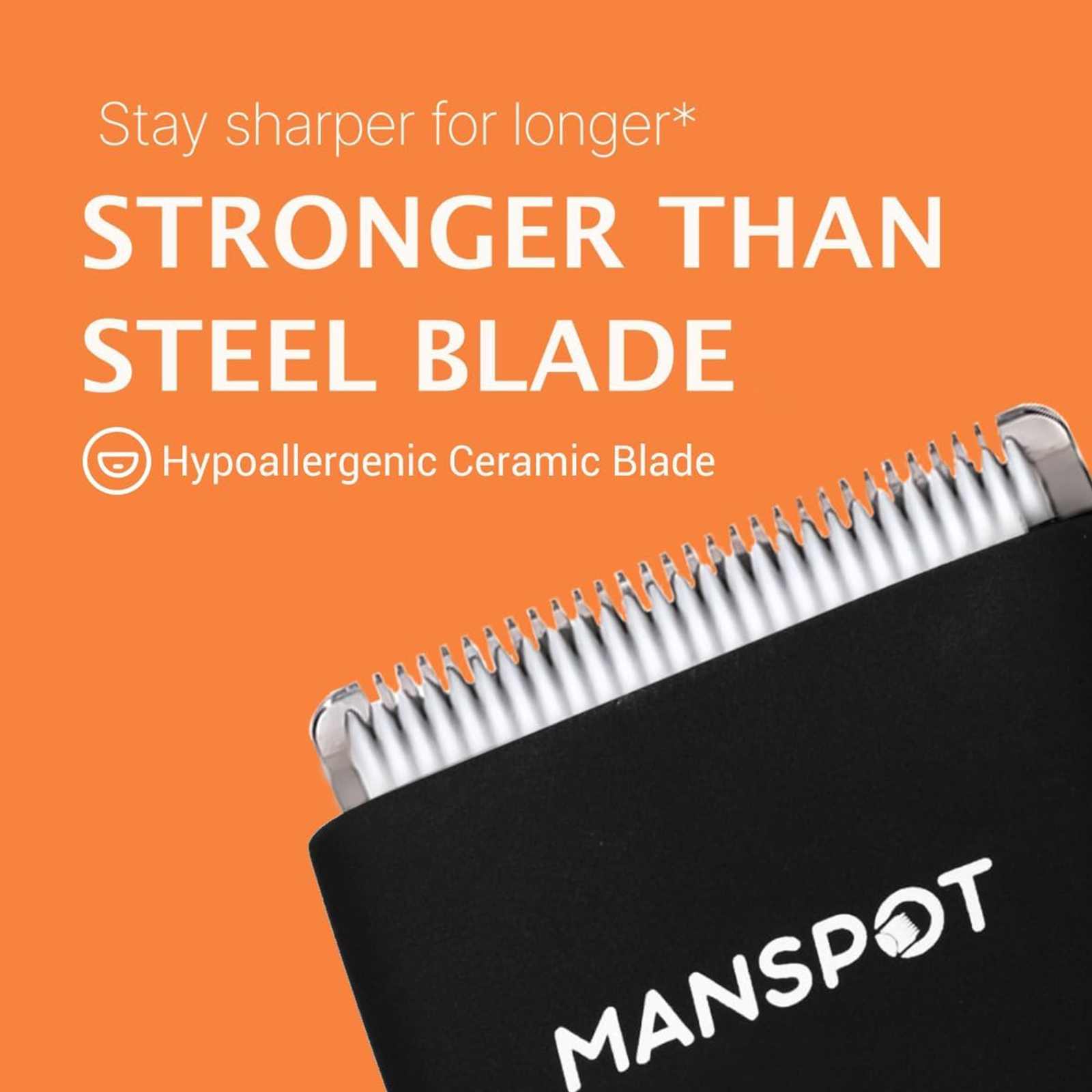 MANSPOT Manscape Groin & Body Hair Trimmer for Men, Electric Ball Pubic Trimmer Shaver,Manscape Kit with 4 Guard,Replaceable Ceramic Blade Heads,Waterproof Wet/Dry Shaver,90 Minutes Shaving