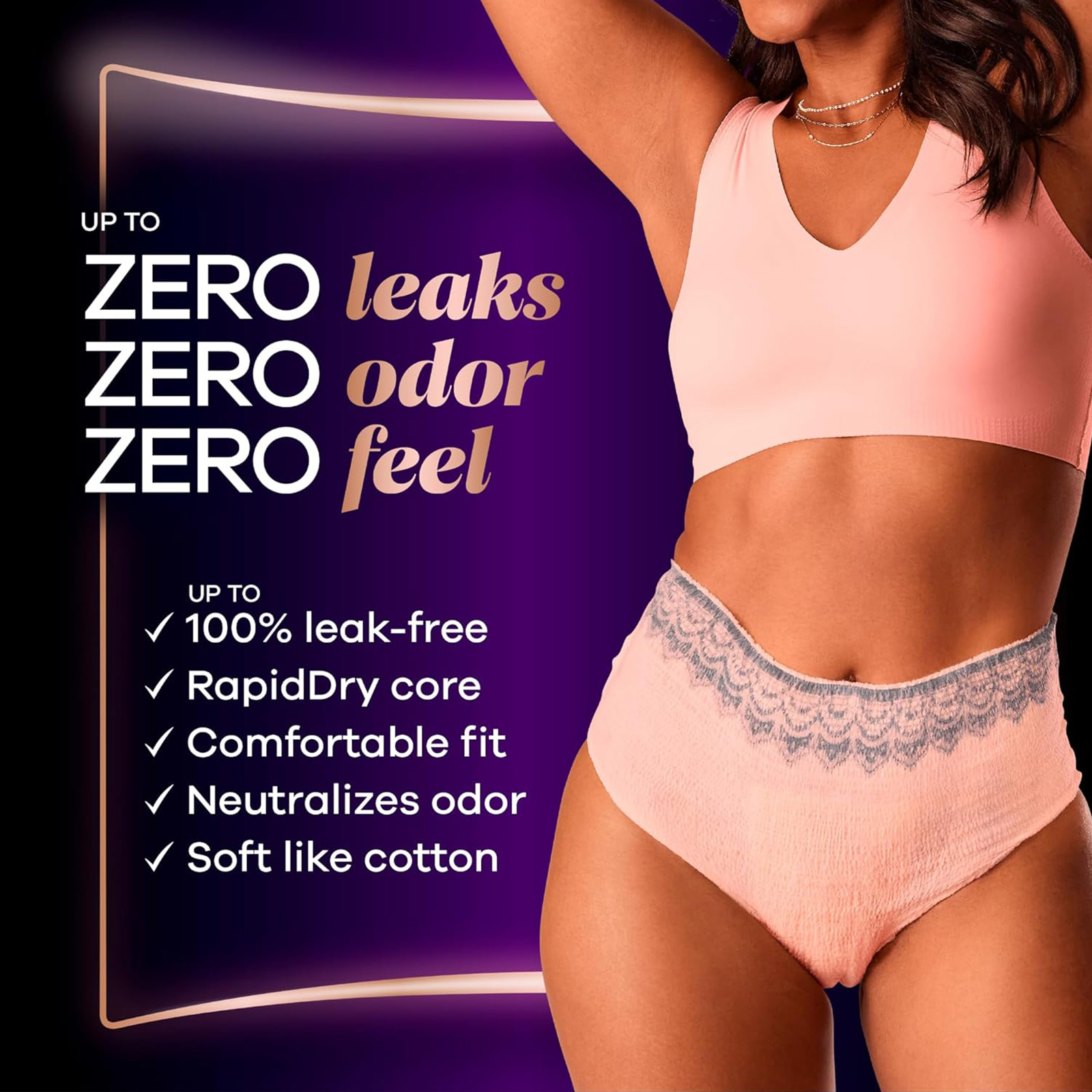 Always Discreet Boutique XL Women's Underwear, 48 Ct, Maximum Protection