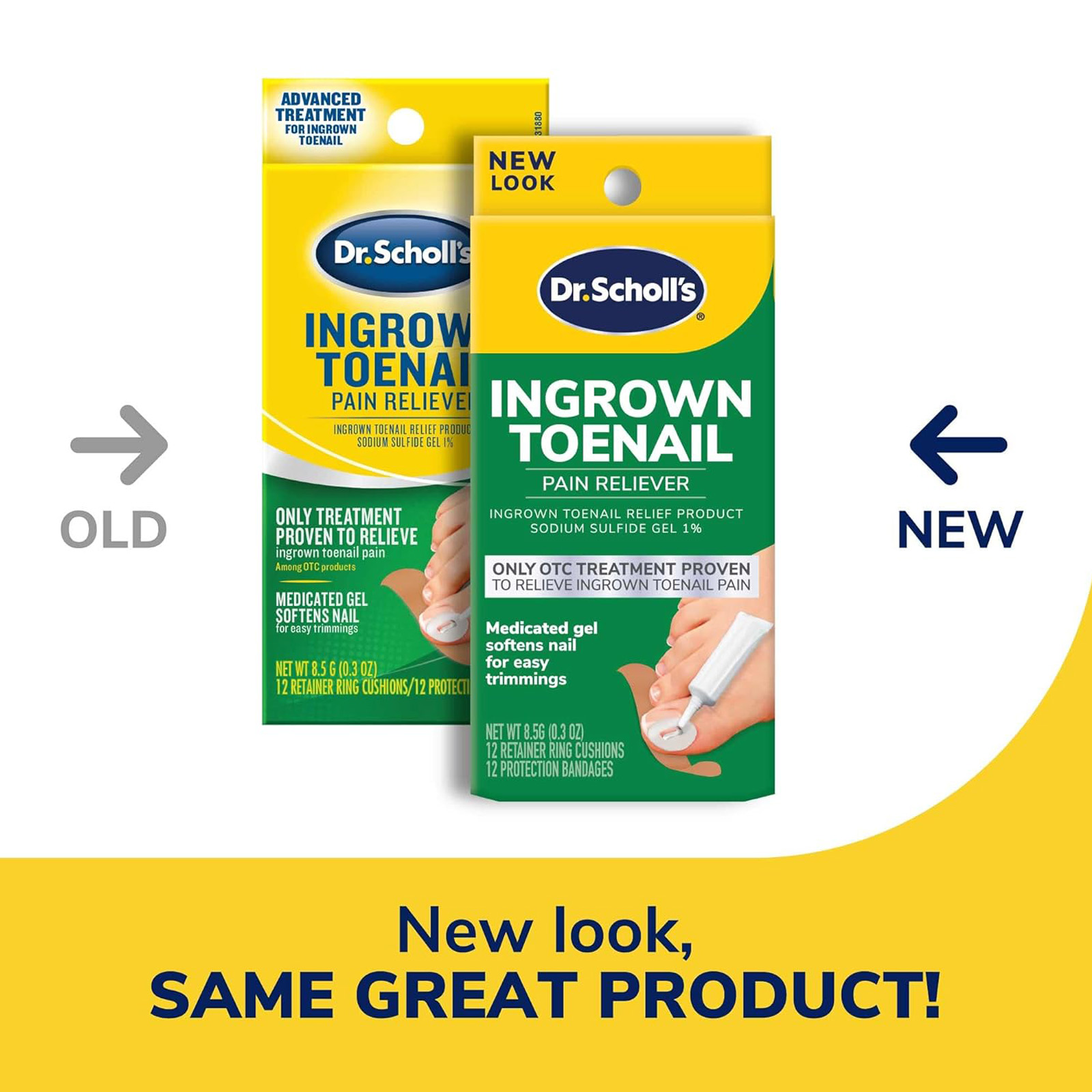 Dr. Scholl's Ingrown Toenail Pain Reliever, Medicated Gel Softens Nails, 0.3 oz