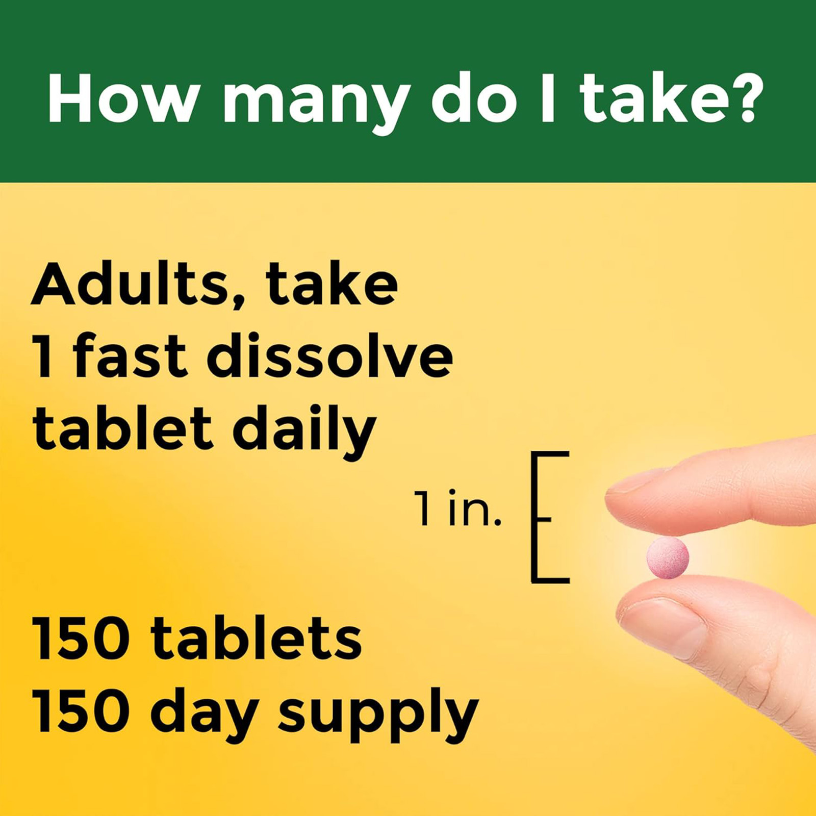 Nature Made Vitamin B12 1000 mcg, 150 Sugar Free Fast Dissolve Tablets_Exp 08/2026