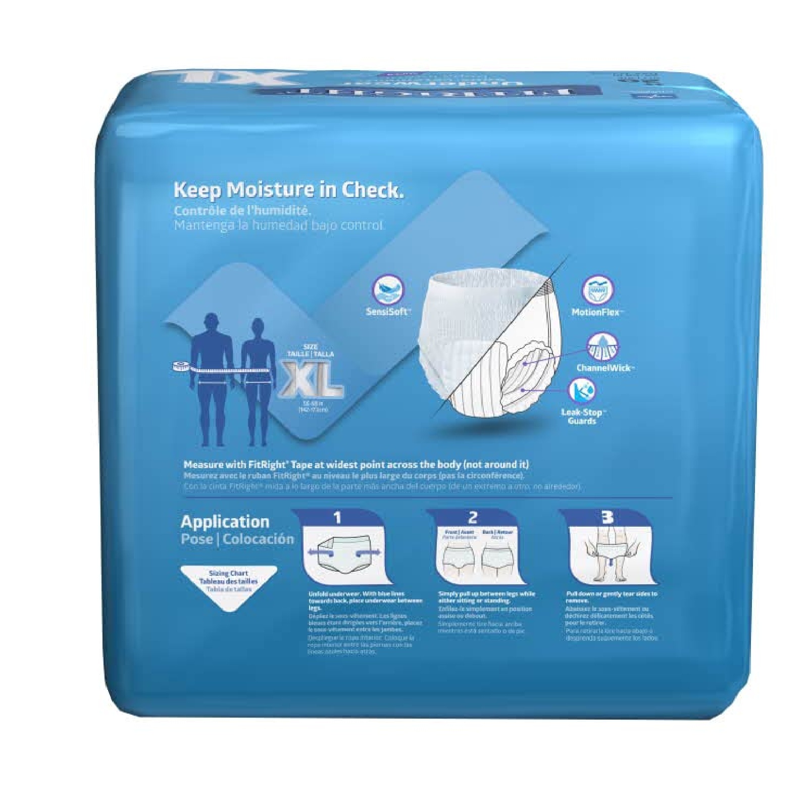FitRight Super Protective Incontinence Underwear, Maximum Absorbency, XL, 56 to 68", 20 Count