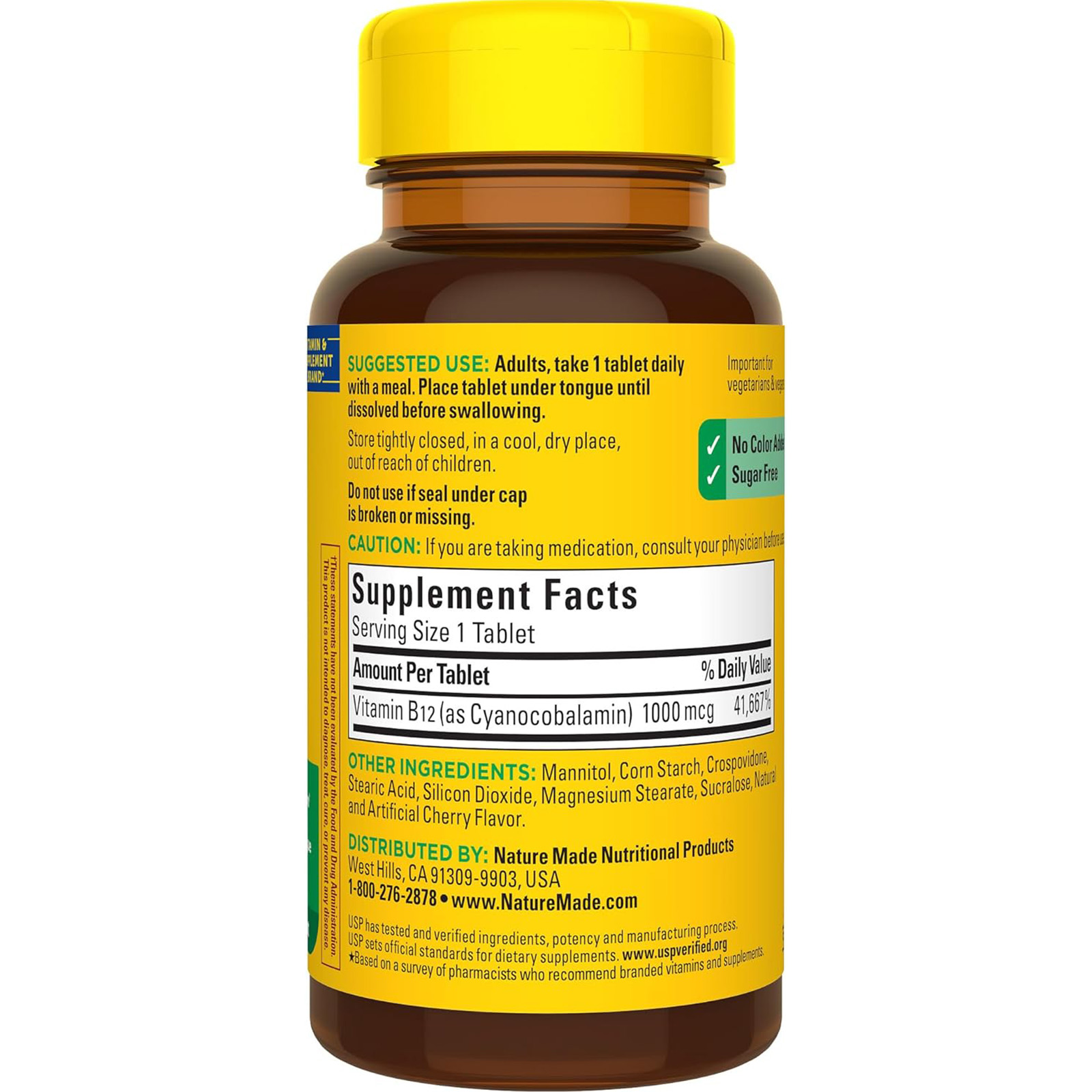 Nature Made Vitamin B12 1000 mcg, 150 Sugar Free Fast Dissolve Tablets_Exp 08/2026