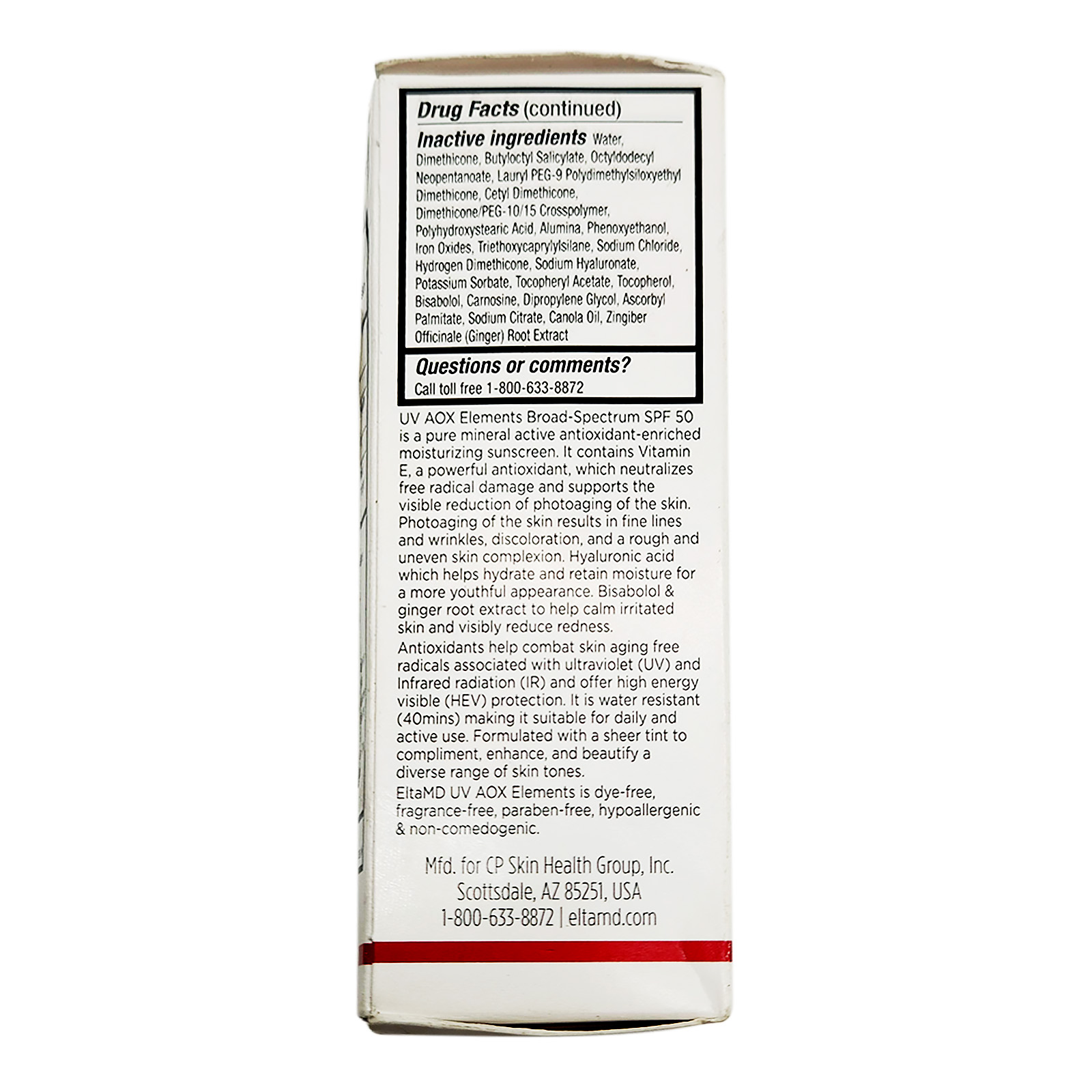 EltaMD - UV AOX Elements Broad-Spectrum SPF 50 Tinted (50ml)