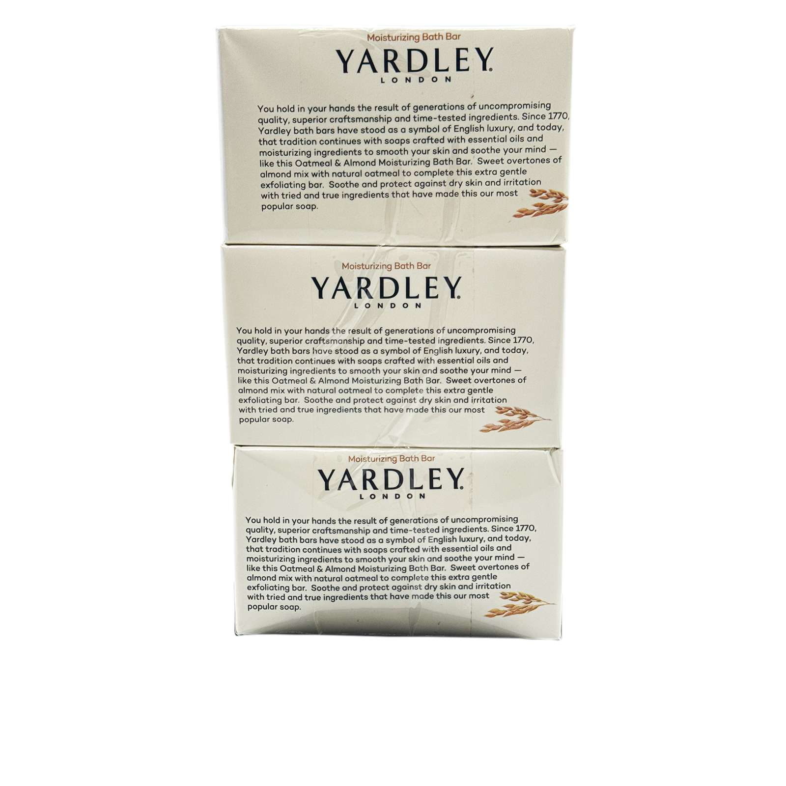 Yardley London Nourishing Bath Soap Bar - Oatmeal & Almond - 4.25 oz Bath Bar (6 Pack)