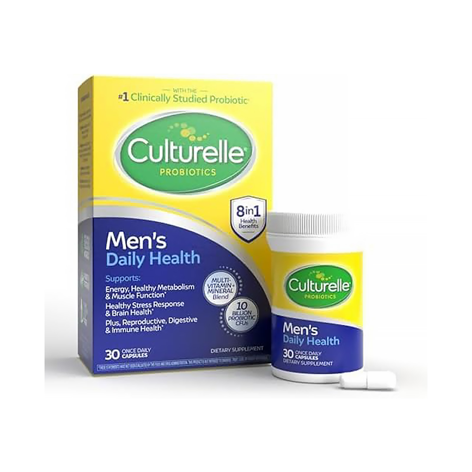 Culturelle Men's Daily Health Probiotics, Supports Digestive and Immune Health, 30 Count
