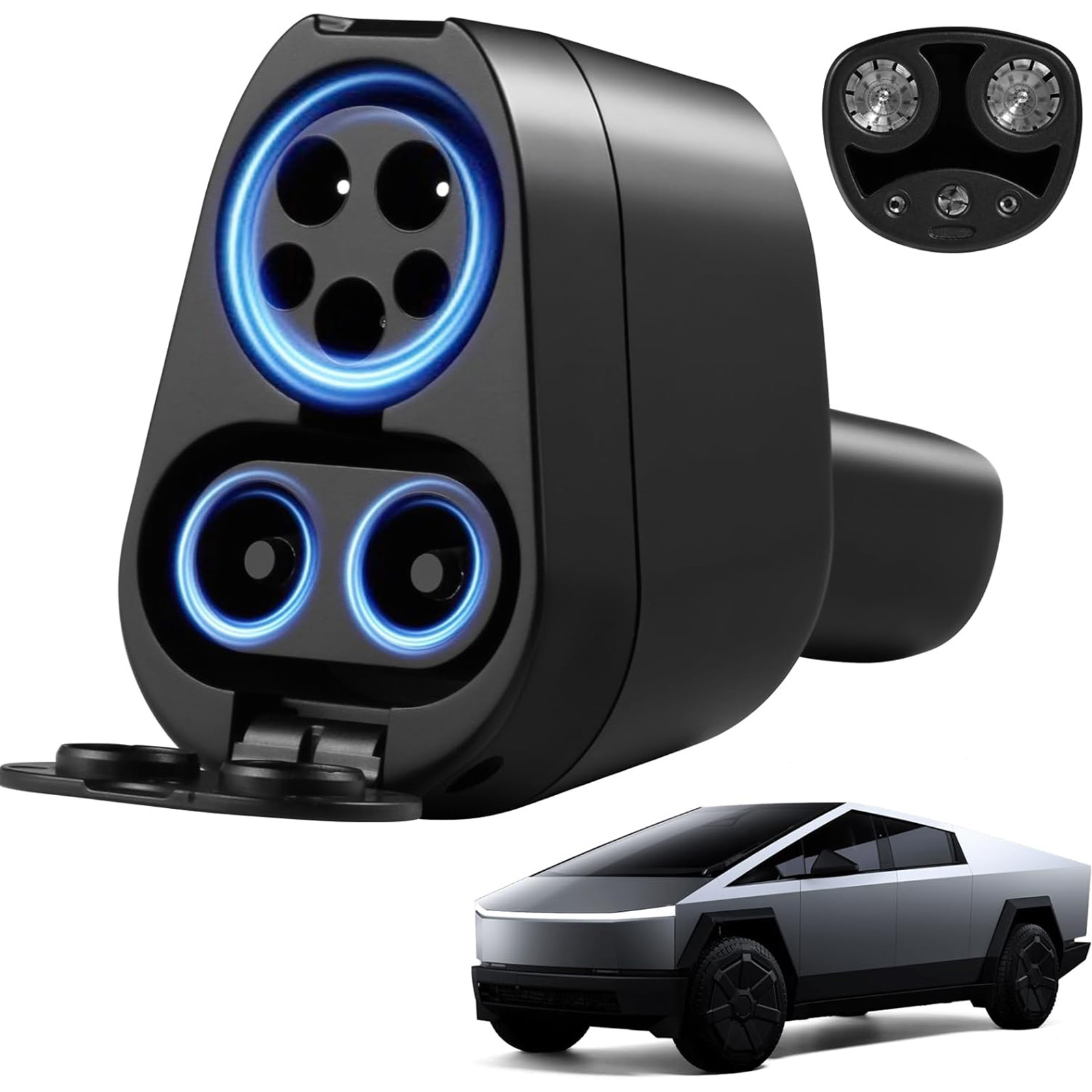NUOVEPE 2 in 1 CCS & J1772 to Tesla Charger Adapter, 250KW Max Fast Charger