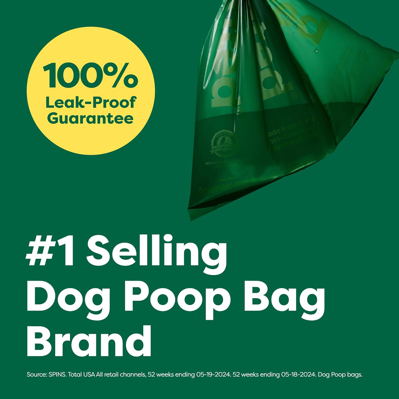 Earth Rated Dog Poop Bags Value Pack, Leak-Proof and Extra-Thick Pet Waste Bag for Big and Small Dogs, Refill Rolls, Unscented, 600 Count