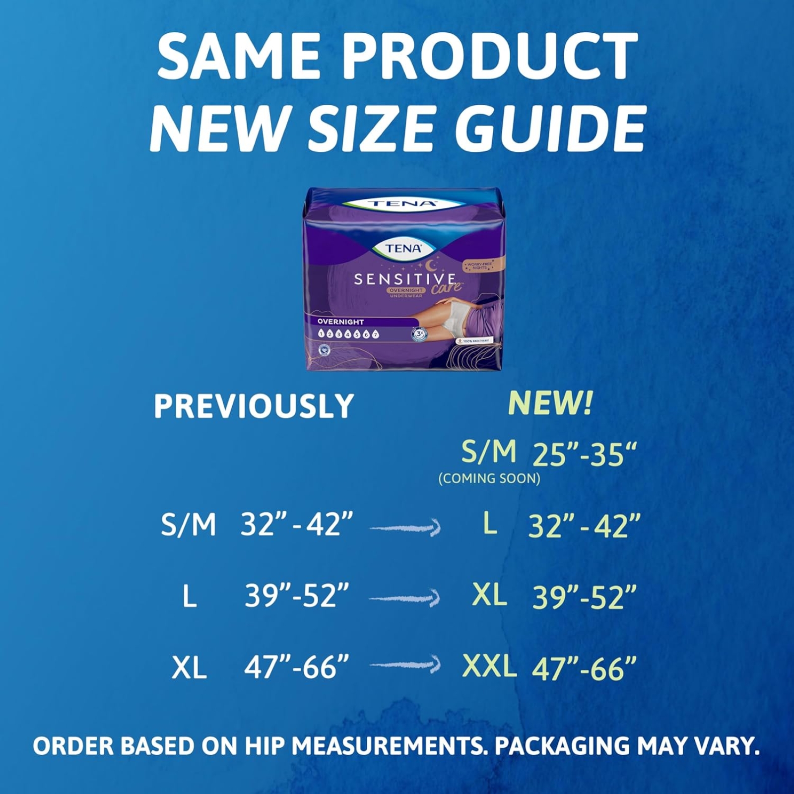 TENA Sensitive Care Overnight Incontinence Underwear for Women, X-Large, 14 Count (New Sizing)