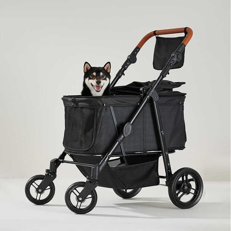 Zoosky Large Pet Stroller for Dogs Up to 66lbs - Black