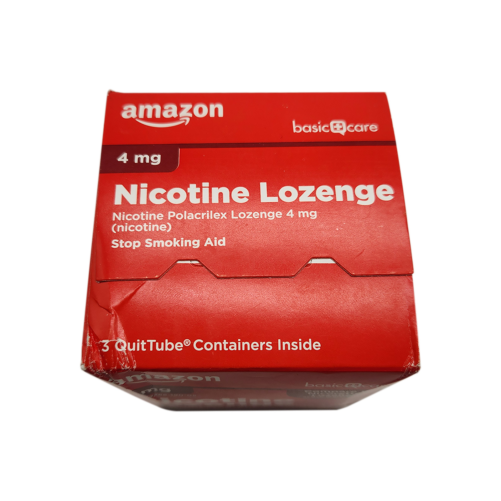 Amazon Basic Care Nicotine Polacrilex Lozenge, 4 mg, Stop Smoking Aid, Cherry Flavor; 72 Count