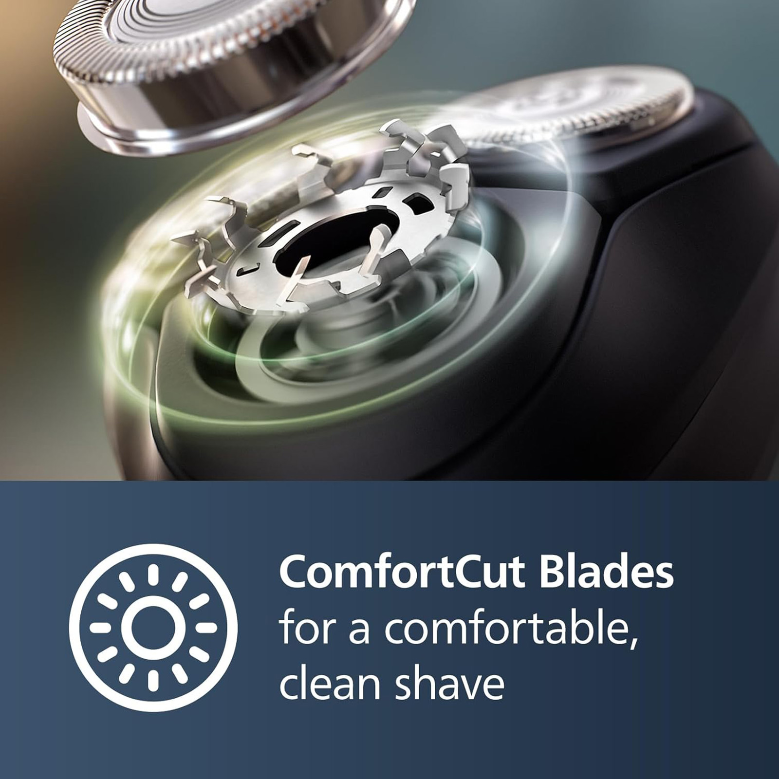 Philips Norelco Shaver 3600 Series, Wet and Dry Electric Shaver, P-Cap, Travel Pouch, Storm Blue, Model S3243/91