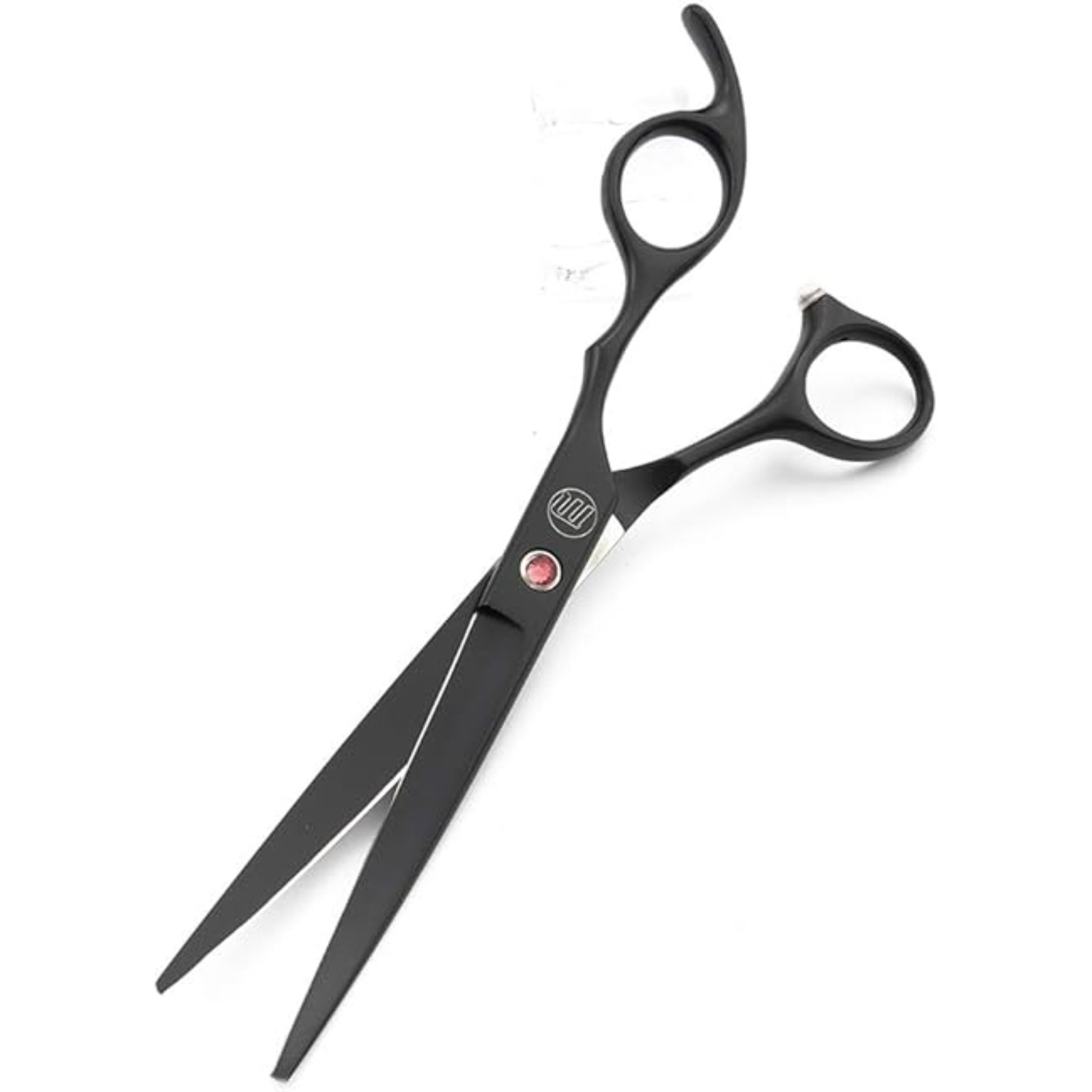 Moontay Professional 7.0" Dog Grooming Scissors Set, 4-pieces Straight, Upward Curved, Downward Curved, Thinning/Blending Shears for Dog, Cat and Pets, JP Stainless Steel, Black