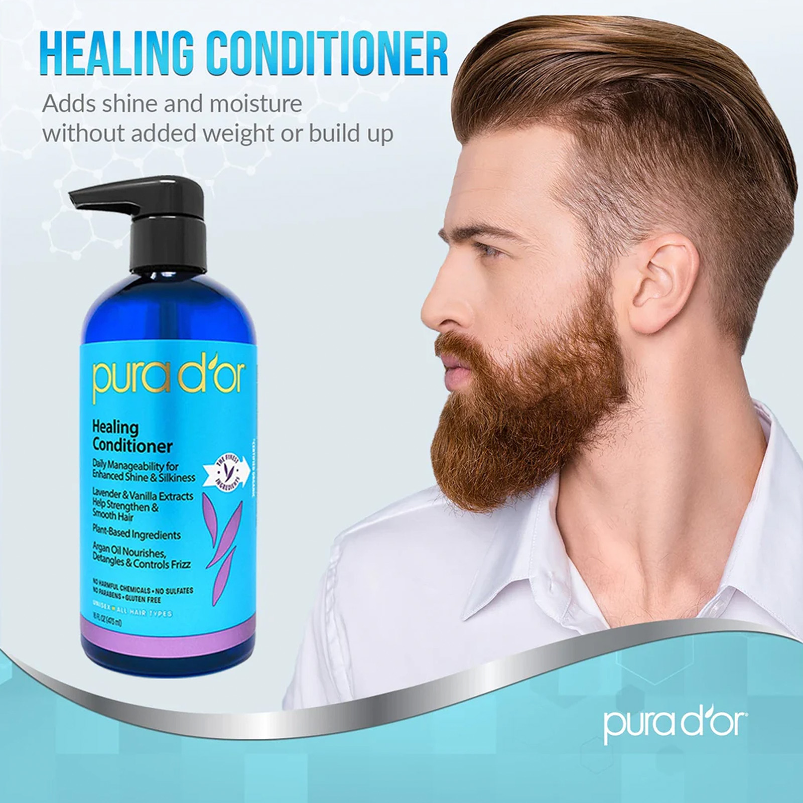 PURA D'OR  Healing Argan Oil Conditioner 16 oz