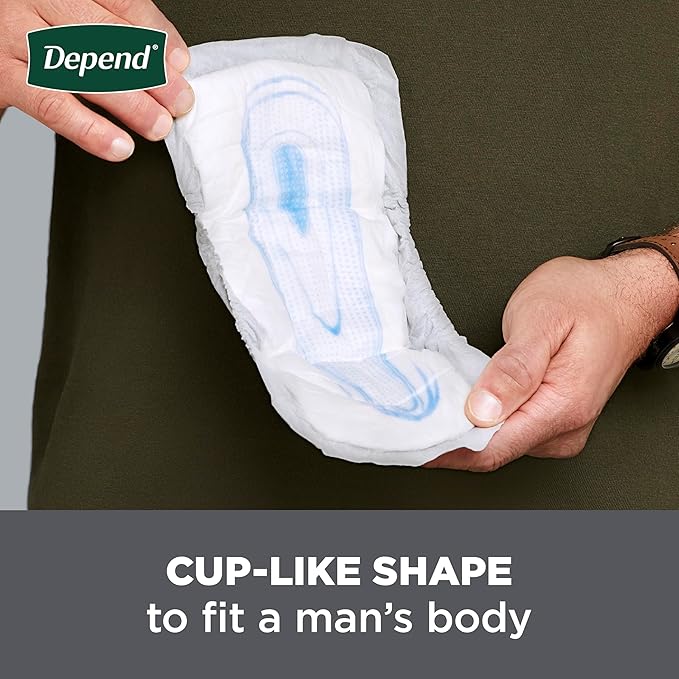 Depend Incontinence Guards/Incontinence Pads for Men/Bladder Control Pads, Maximum Absorbency, 52 Count,Packaging May Vary