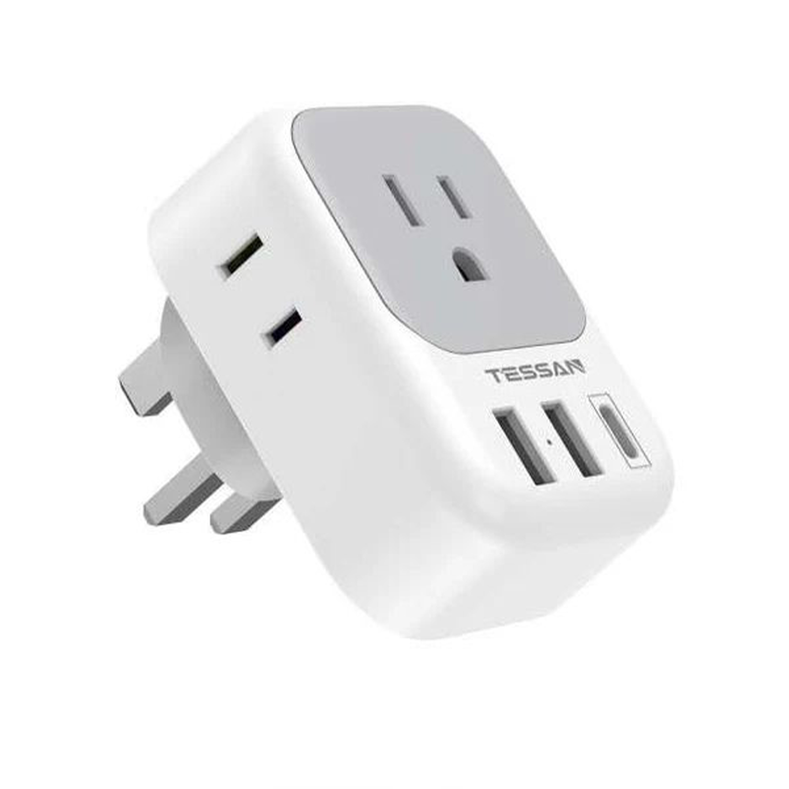 3-PACK: US To UK/HK/Saudi Arabia Travel Adapter With 4 Outlets 3 USB Ports (Fast Charging PD 15W)