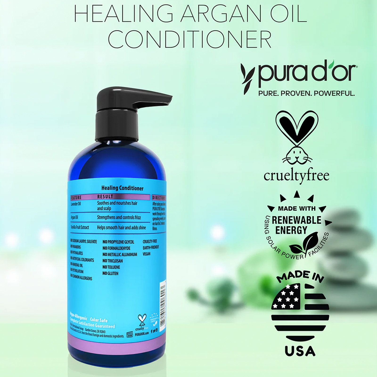PURA D'OR  Healing Argan Oil Conditioner 16 oz
