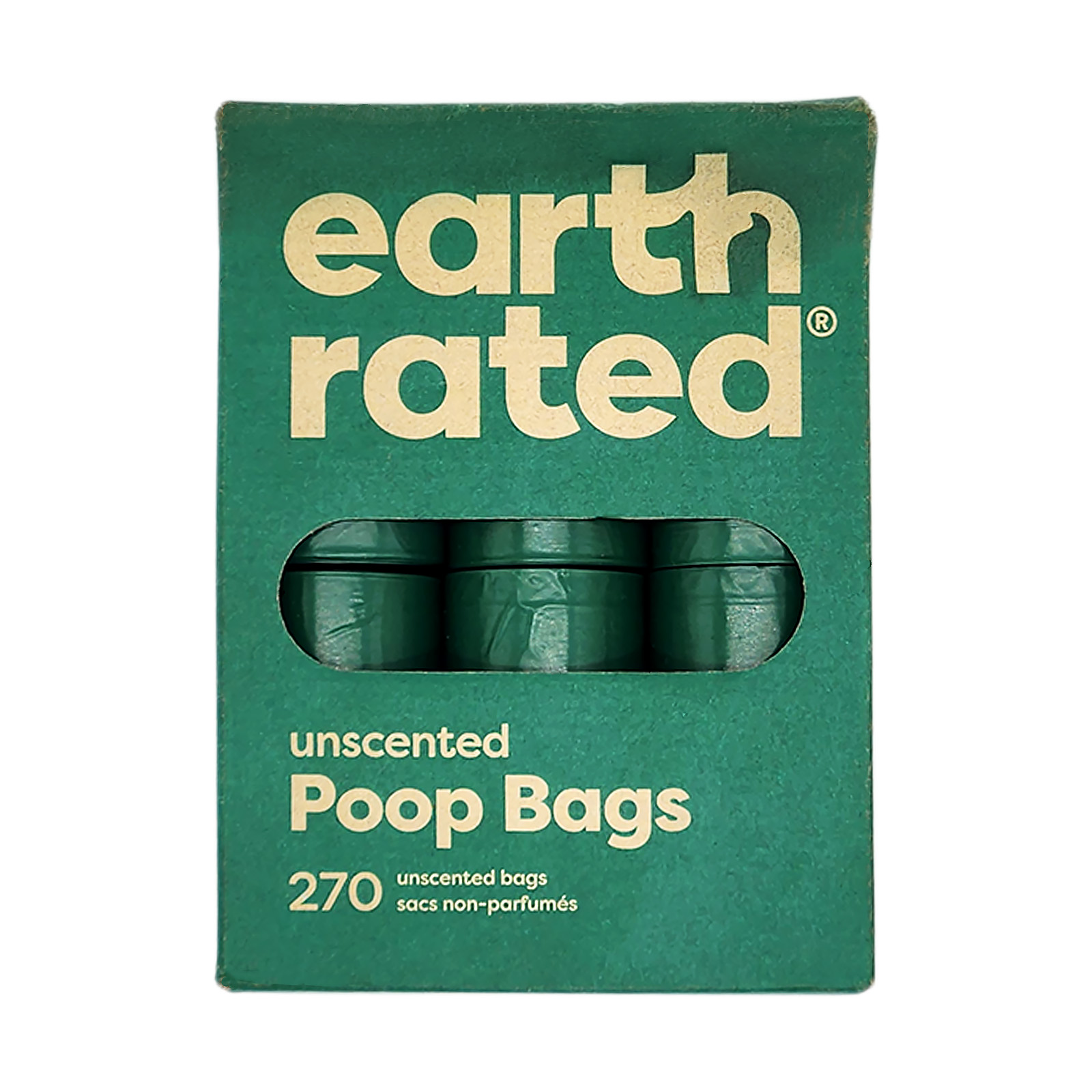 Earth Rated Dog Poop Bags with Handles Value Pack, Easy Tie and Guaranteed Leakproof, Unscented, 270 Handle Bags