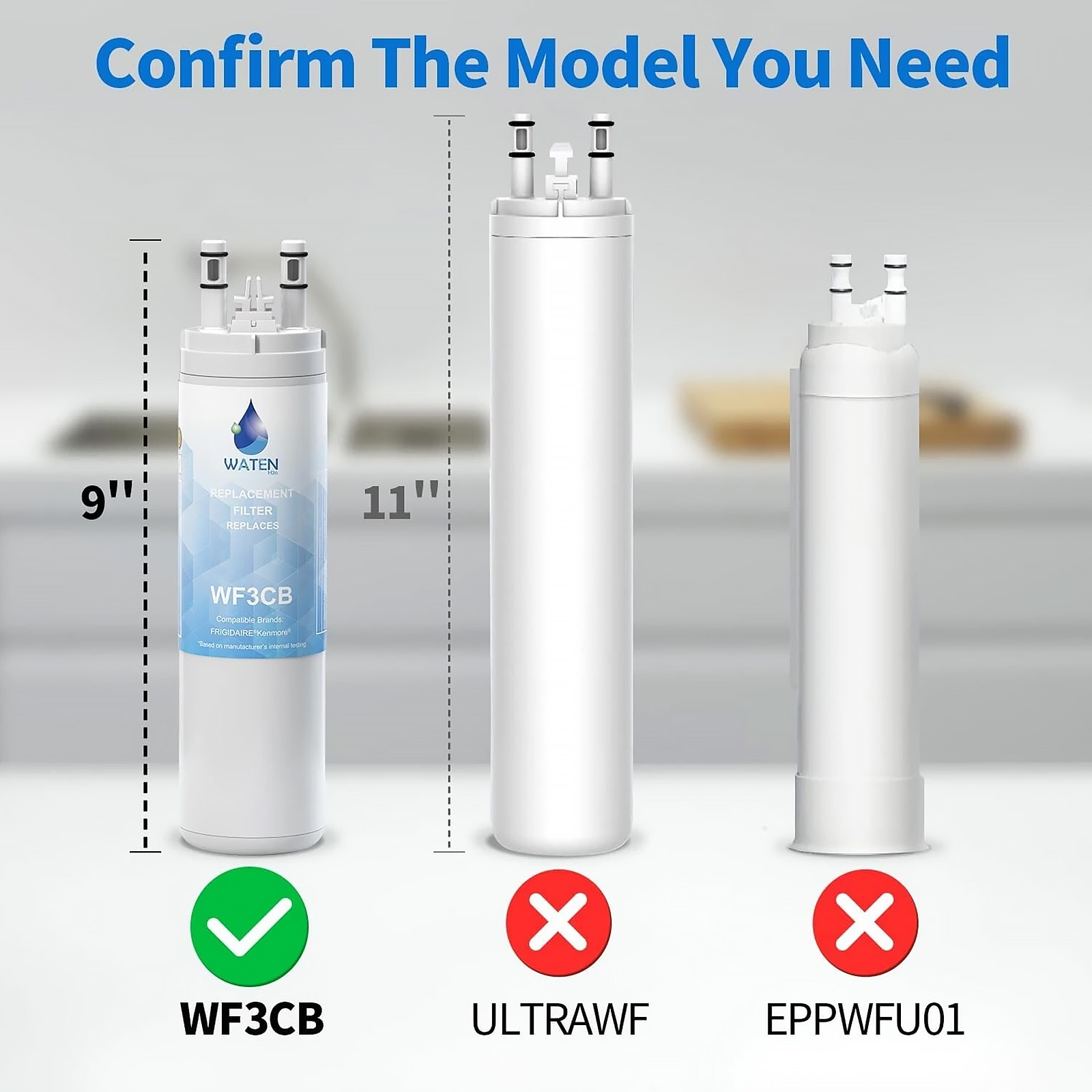 WATEN H2O WF3CB Refrigerator water filter