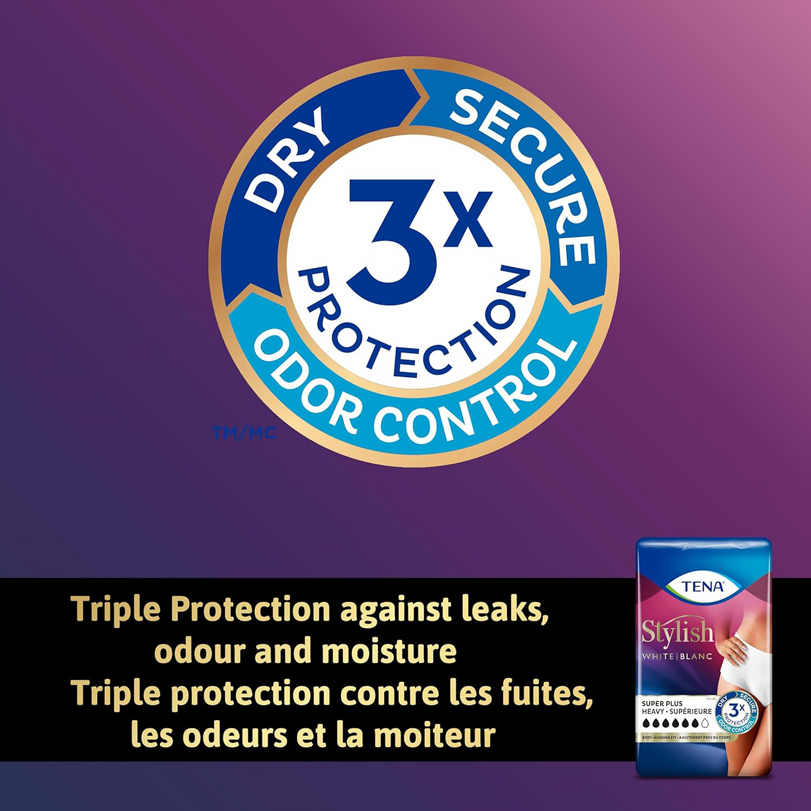 TENA Super Plus Women’s Heavy Absorbency Incontinence Underwear, XL 1 Pack 14 Ct