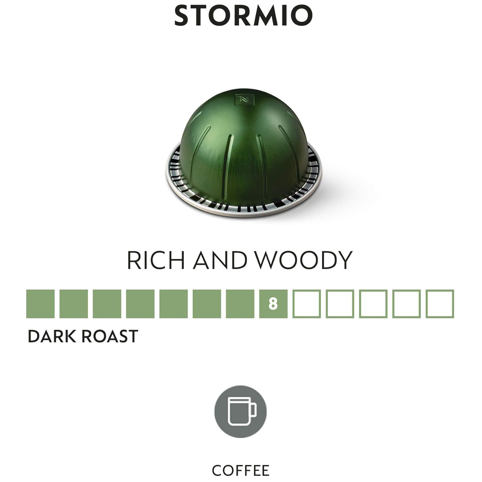 Nespresso Capsules Vertuo - Sweet Vanilla and Stormio Pack - Medium and Dark Roast Coffee - 20 Count Coffee Pods - Brews 7.8 oz