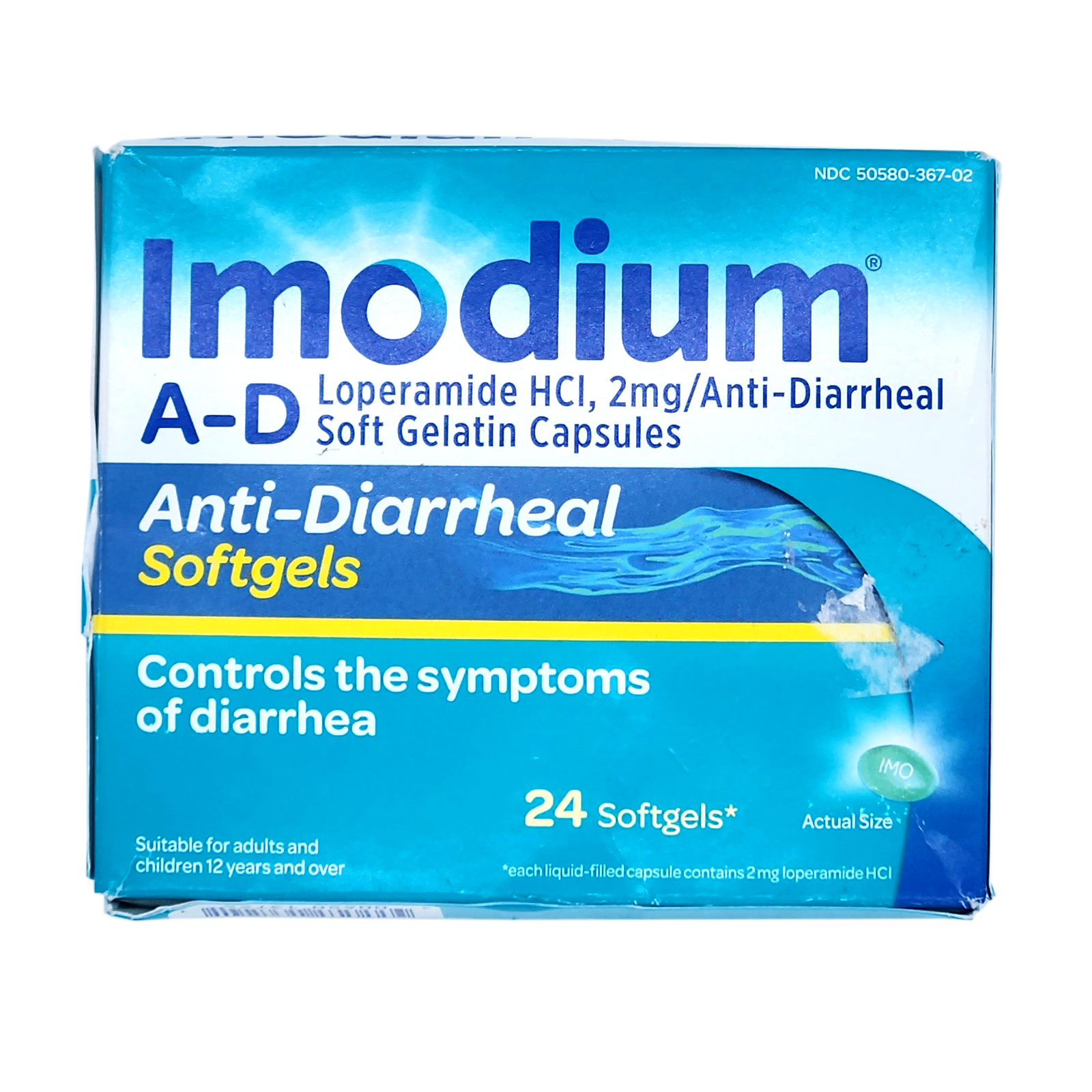 Imodium A-D Anti-Diarrheal 2mg, 24 Softgels Exp 11/2026