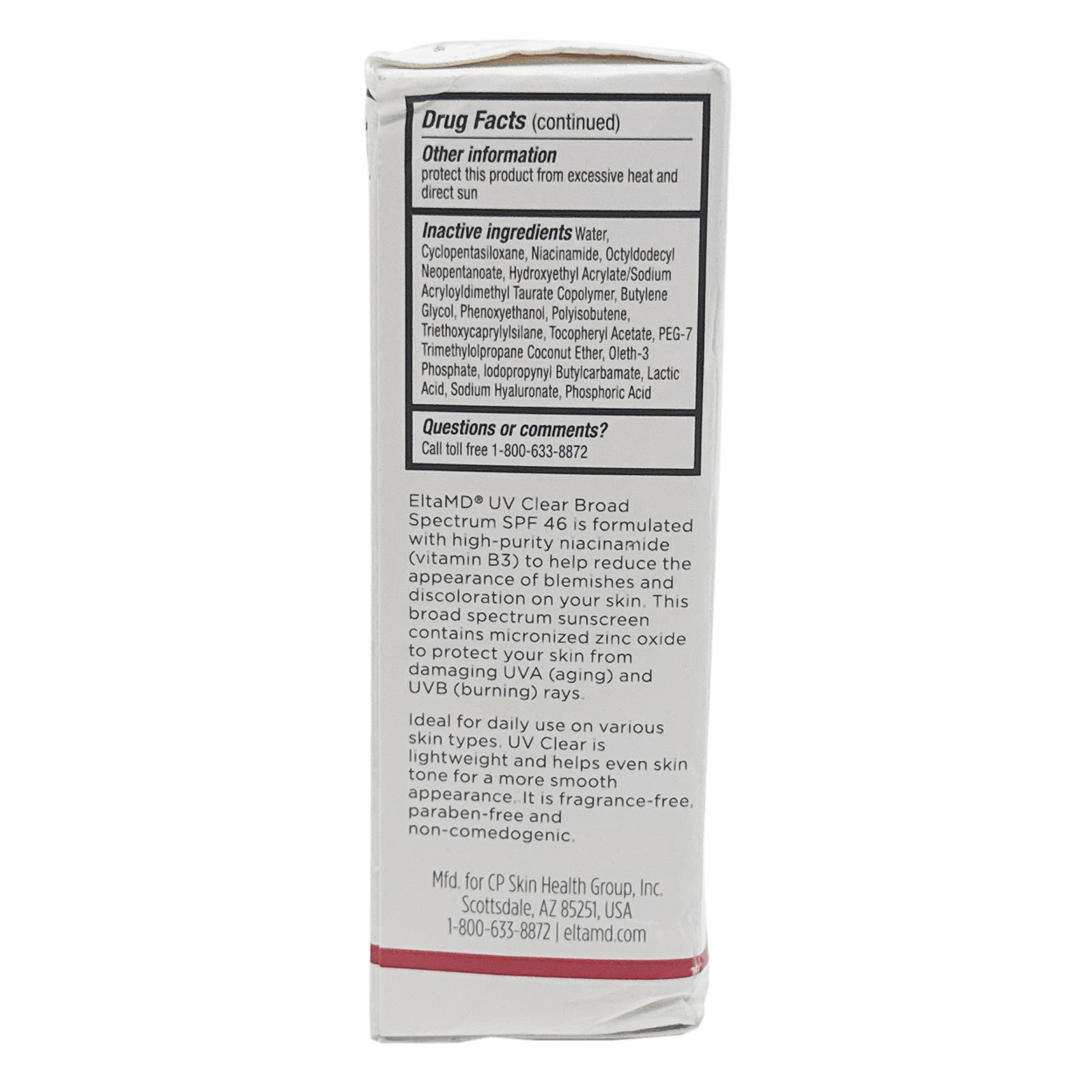  EltaMD UV Clear Broad Spectrum SPF 46 Face Sunscreen 1.7 Oz
