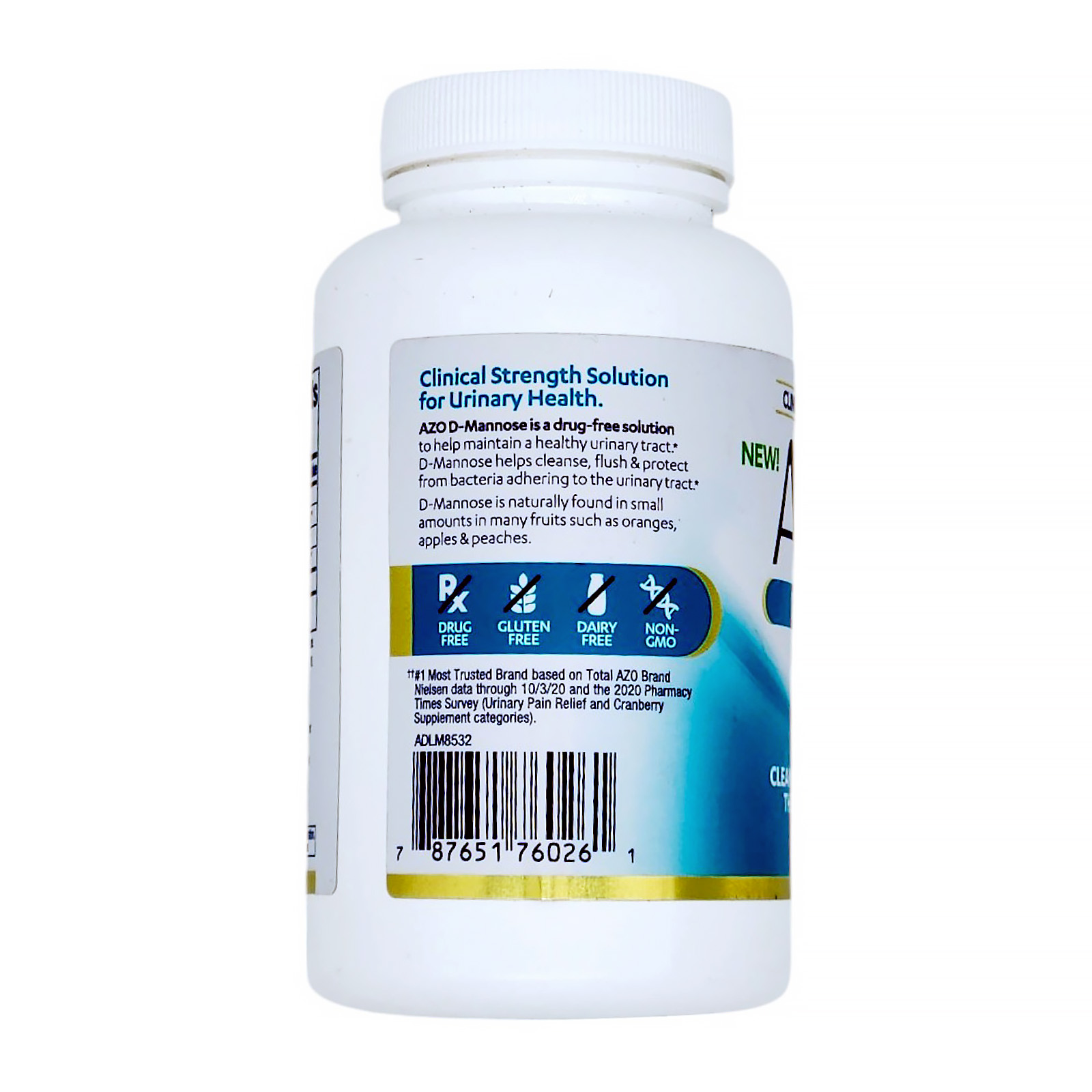AZO D-Mannose 120 Capsules – Urinary Tract Health Support