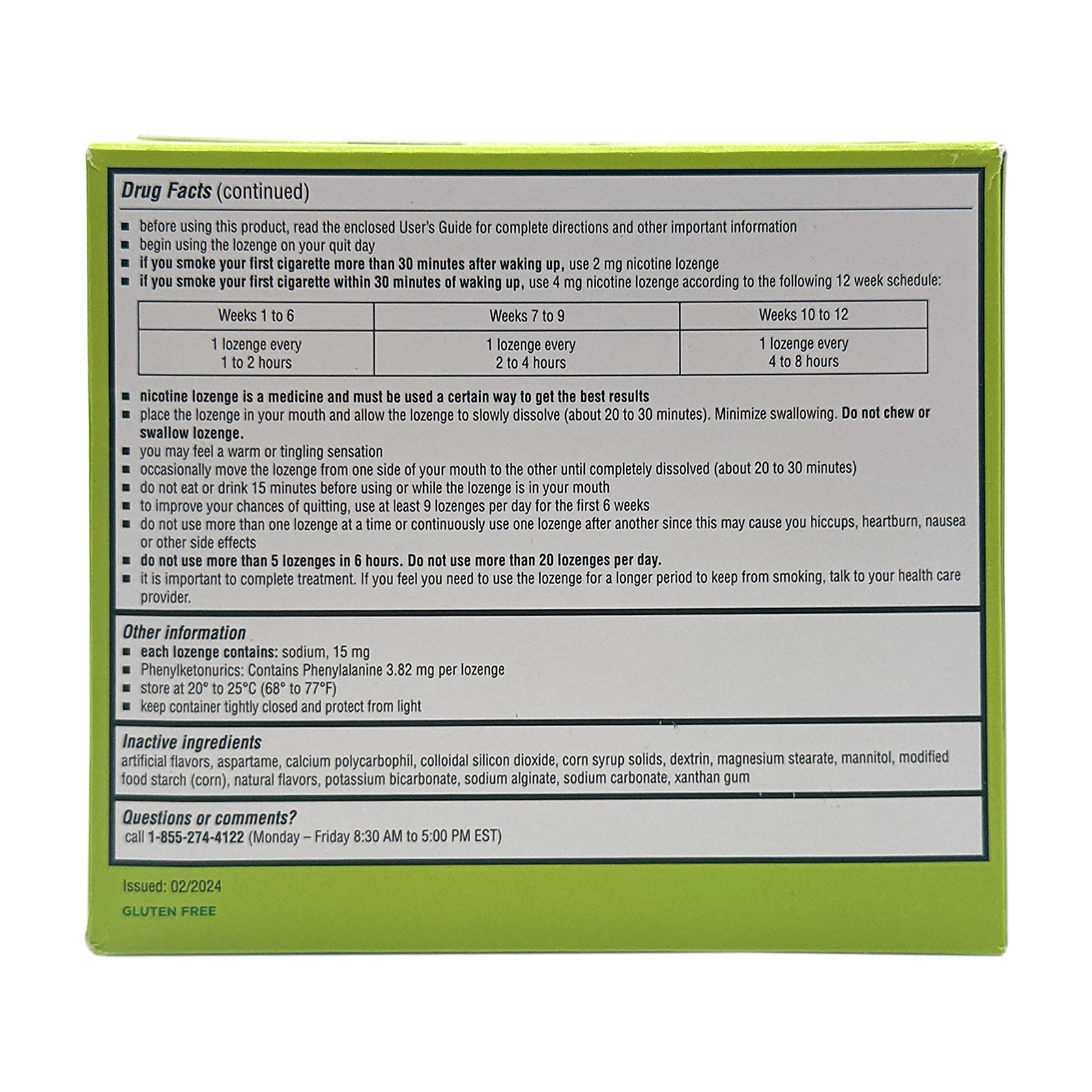 Amazon Basic Care Nicotine Lozenge - 4mg - 144ct