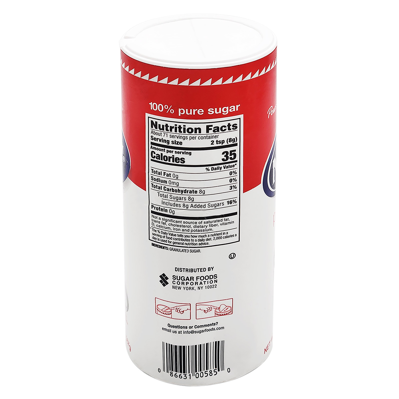 N'JOY Sugar, 20 Oz. Canister
