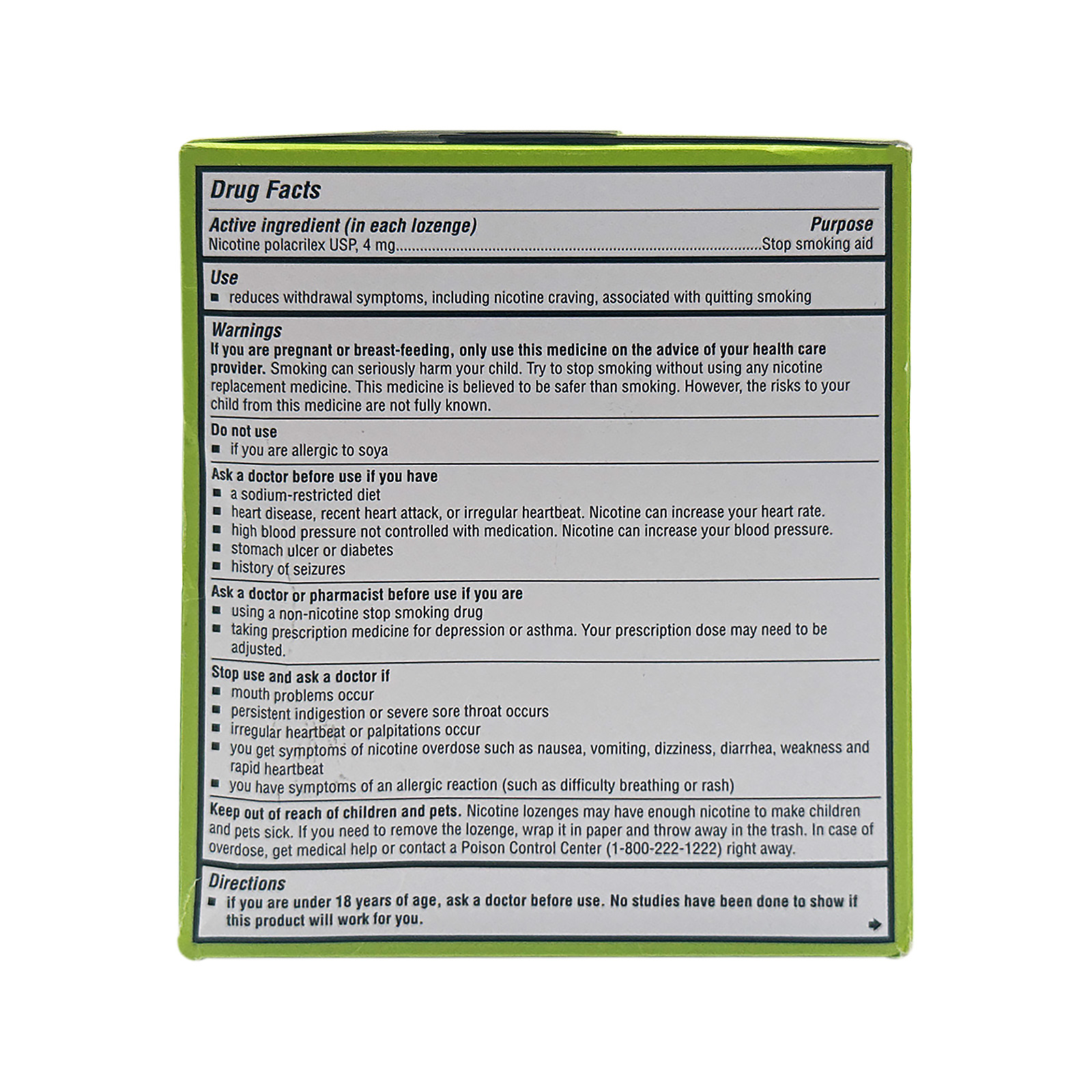 Amazon Basic Care Nicotine Lozenge - 4mg - 144ct