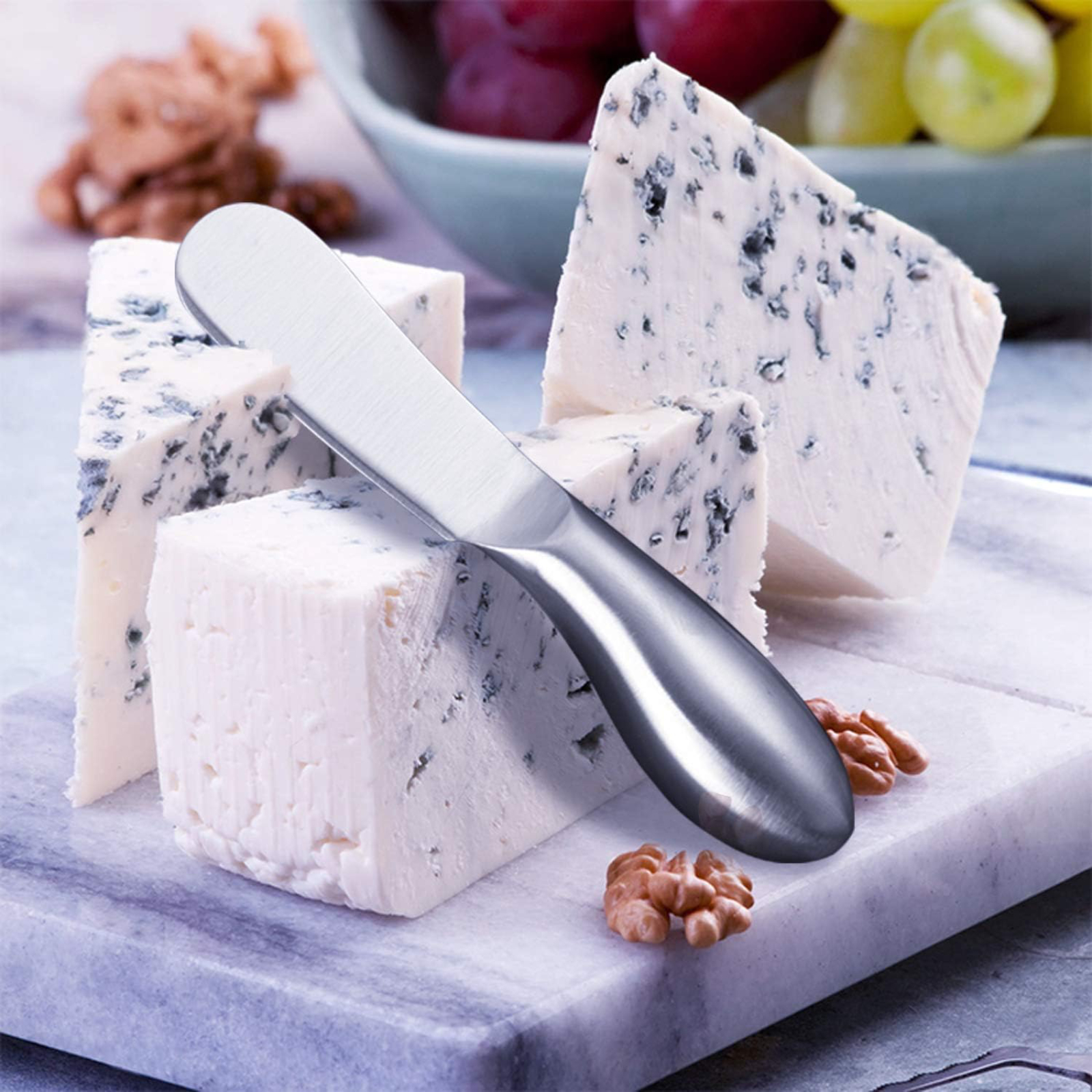M MH ZONE Premium 6-Piece Cheese Knife Set Complete Stainless Steel Cheese Knives Gift Knives Sets Collection, Suit for the Wedding, Lover, Elders, Children and Friends