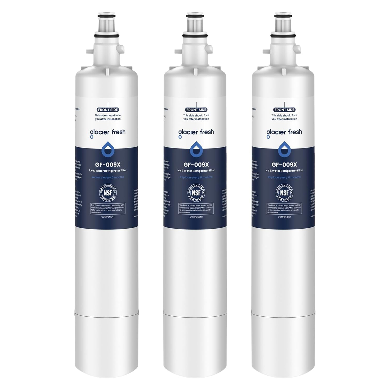 GLACIER FRESH Replacement for RPWFE, RPWF (Built-in CHIP) Refrigerator Water Filter, Compatible with GFE28GYNFS, GFE28GELDS, PFE28KELDS, PFE28KYNFS, GFD28GELDS, PWE23KELDS, PWE23KMKES - CHOOSE PACK