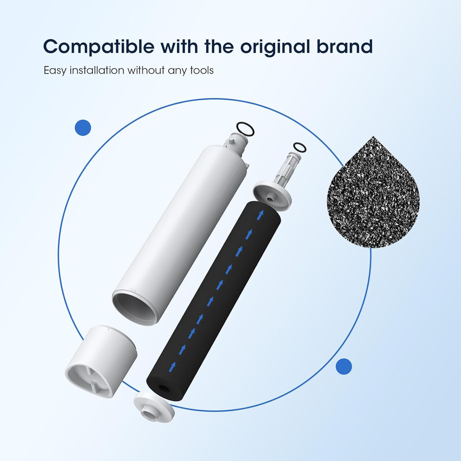 GLACIER FRESH Replacement for RPWFE, RPWF (Built-in CHIP) Refrigerator Water Filter, Compatible with GFE28GYNFS, GFE28GELDS, PFE28KELDS, PFE28KYNFS, GFD28GELDS, PWE23KELDS, PWE23KMKES - CHOOSE PACK