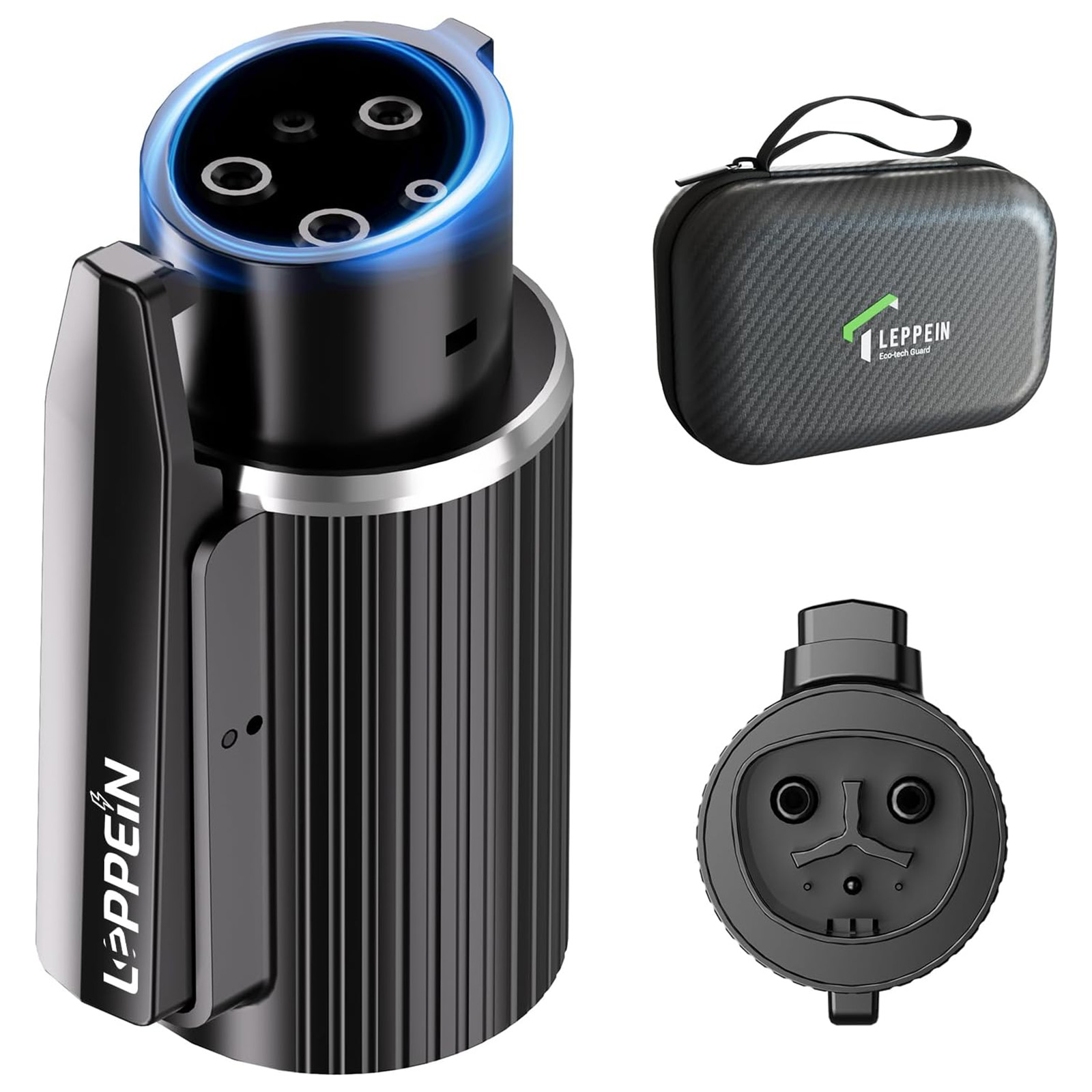 LEPPEIN Tesla to J1772 Adapter, Max 80Amp 250V NACS to J1772 Adapter